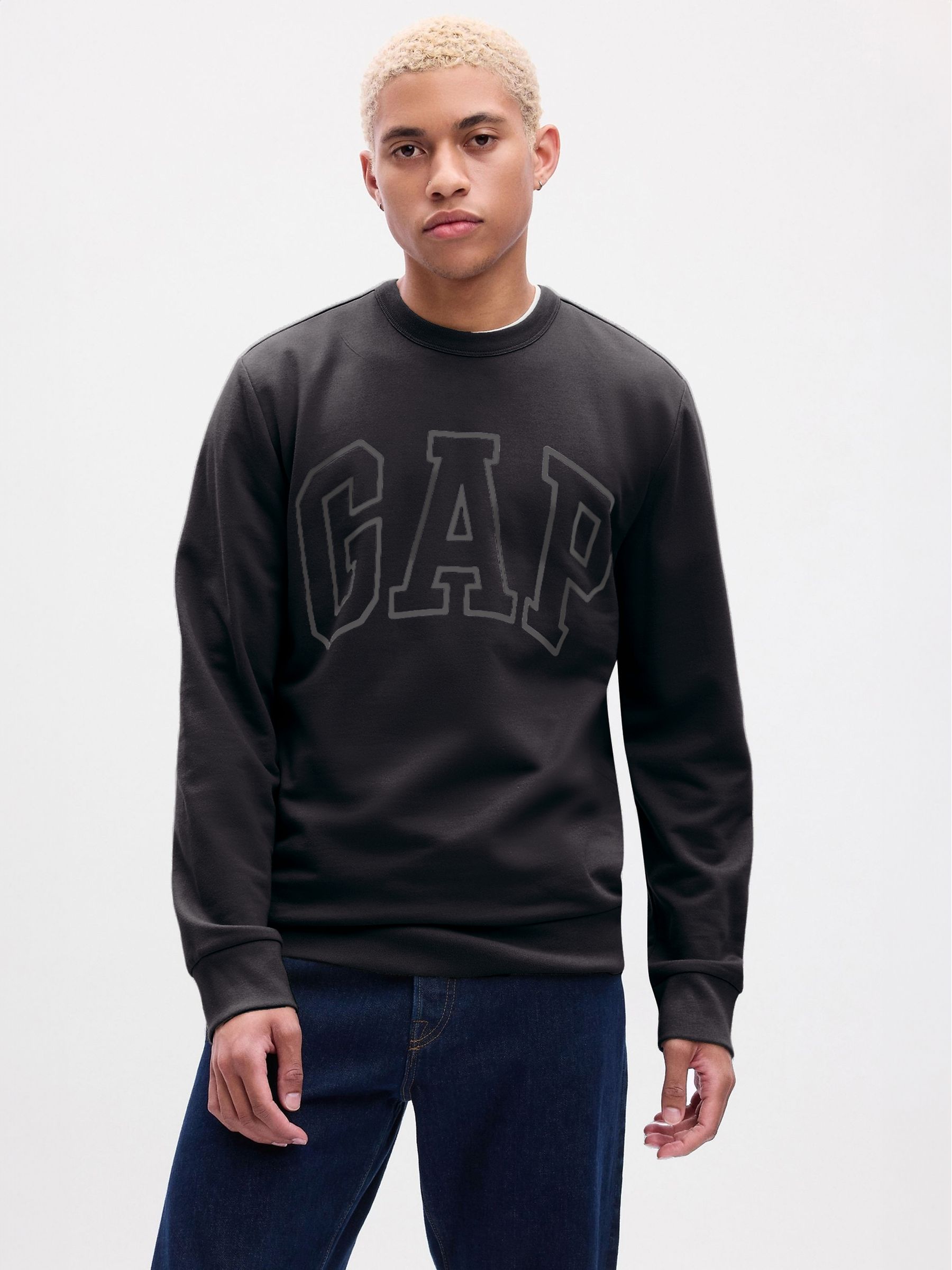 Black Logo Crew Neck Sweatshirt - Image 2 of 4
