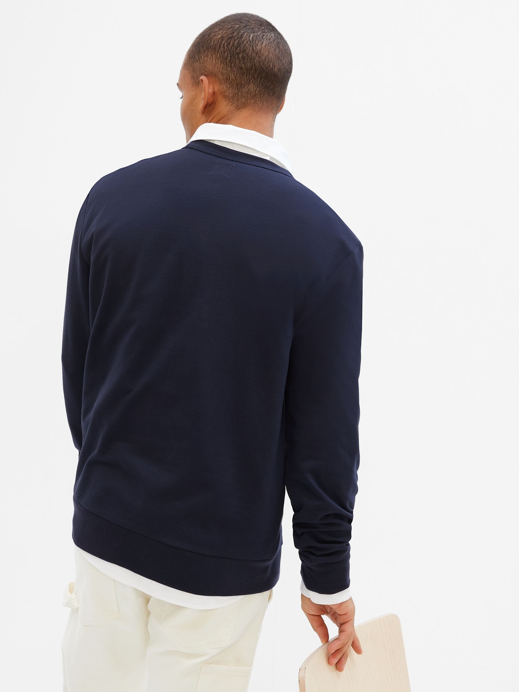 Navy Blue Logo Crew Neck Sweatshirt - Image 2 of 5
