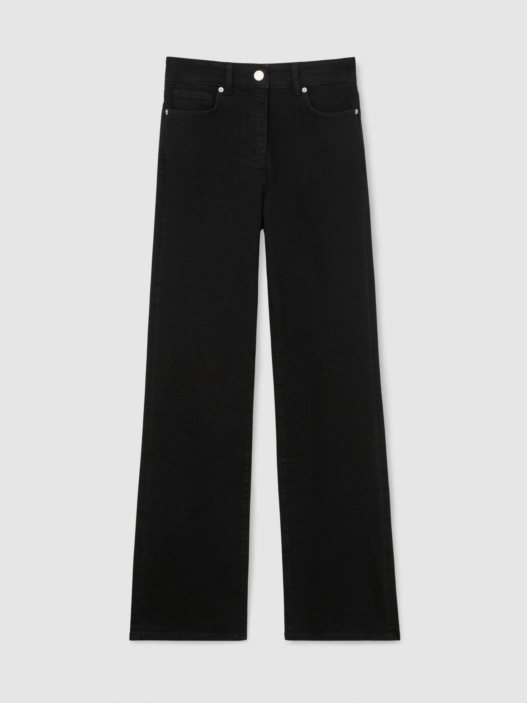 High-Rise Bootcut Jeans in Black - Image 2 of 10