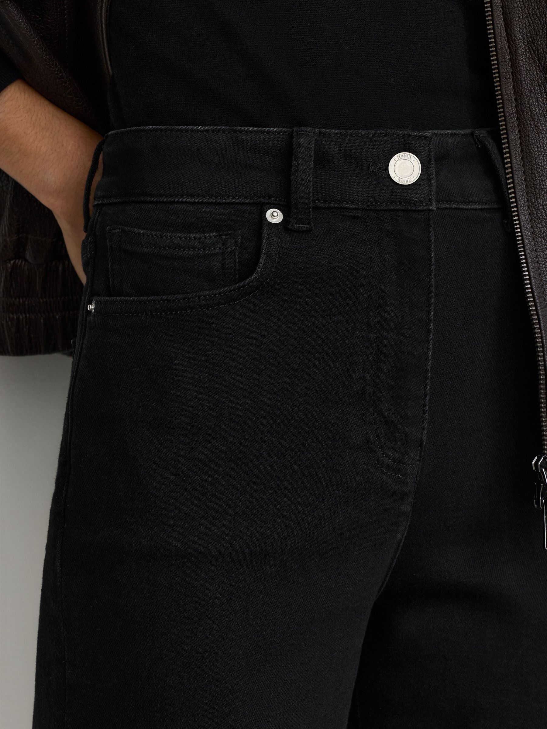 High-Rise Bootcut Jeans in Black - Image 3 of 10