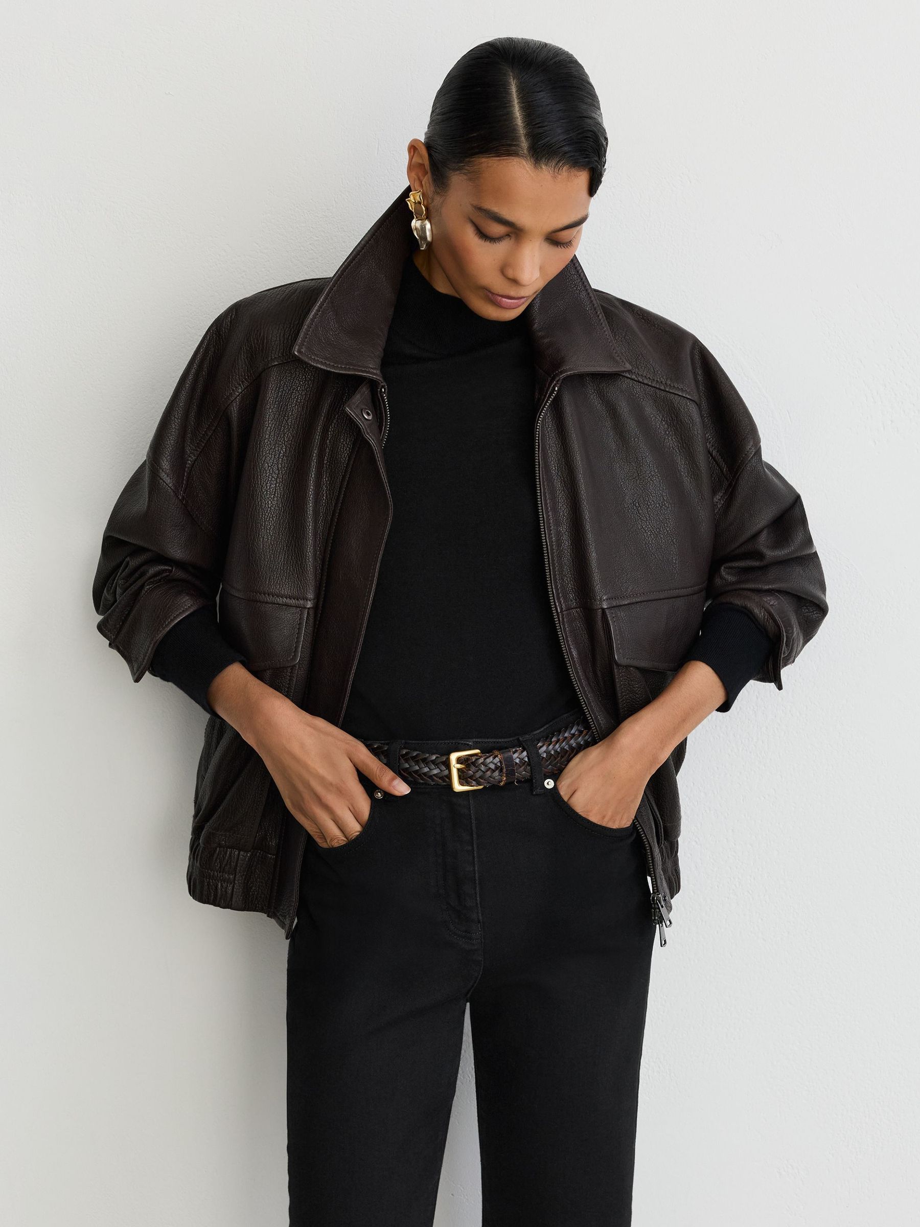 High-Rise Bootcut Jeans in Black - Image 6 of 10