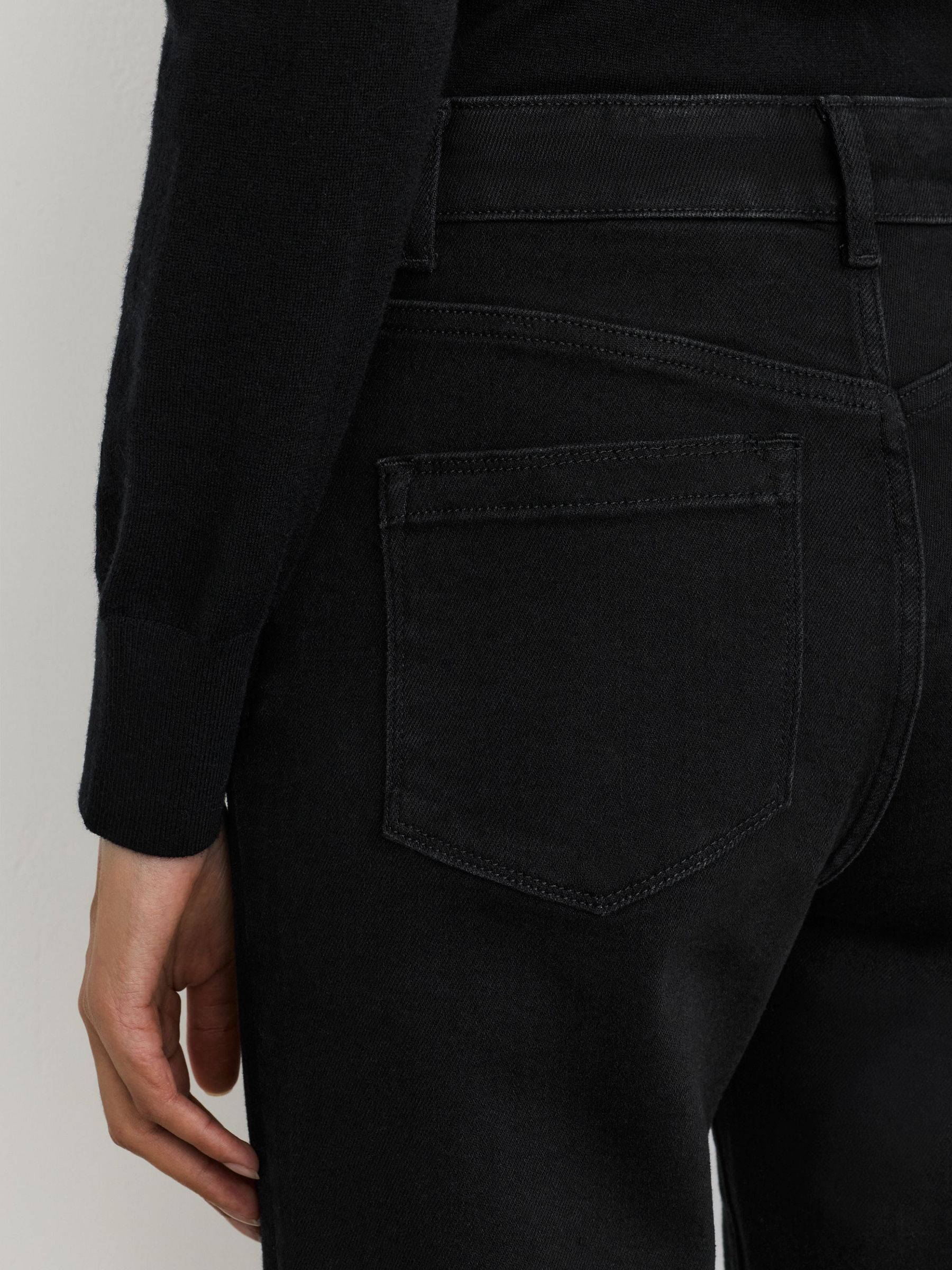 High-Rise Bootcut Jeans in Black - Image 8 of 10