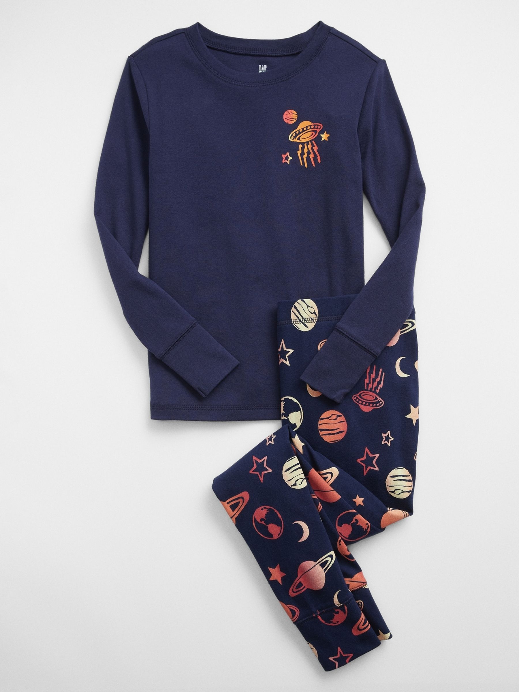 Blue Space Graphic Long Sleeve Pyjama Set - Image 1 of 1
