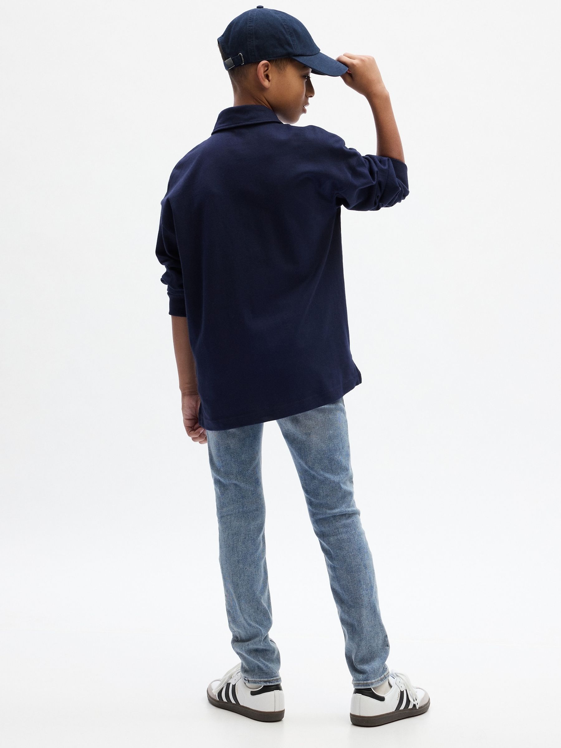 Light Wash Blue Skinny Fit Stretch Jeans (6-14yrs) - Image 2 of 4