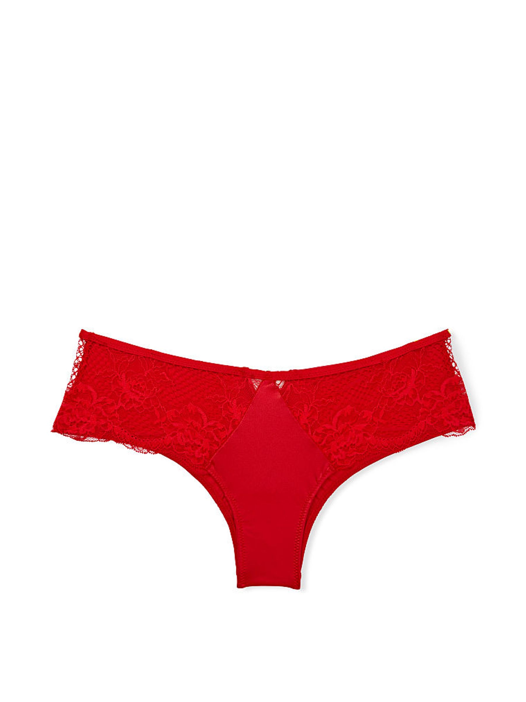 Lipstick Red Cheeky Lace Thong Knickers - Image 3 of 3