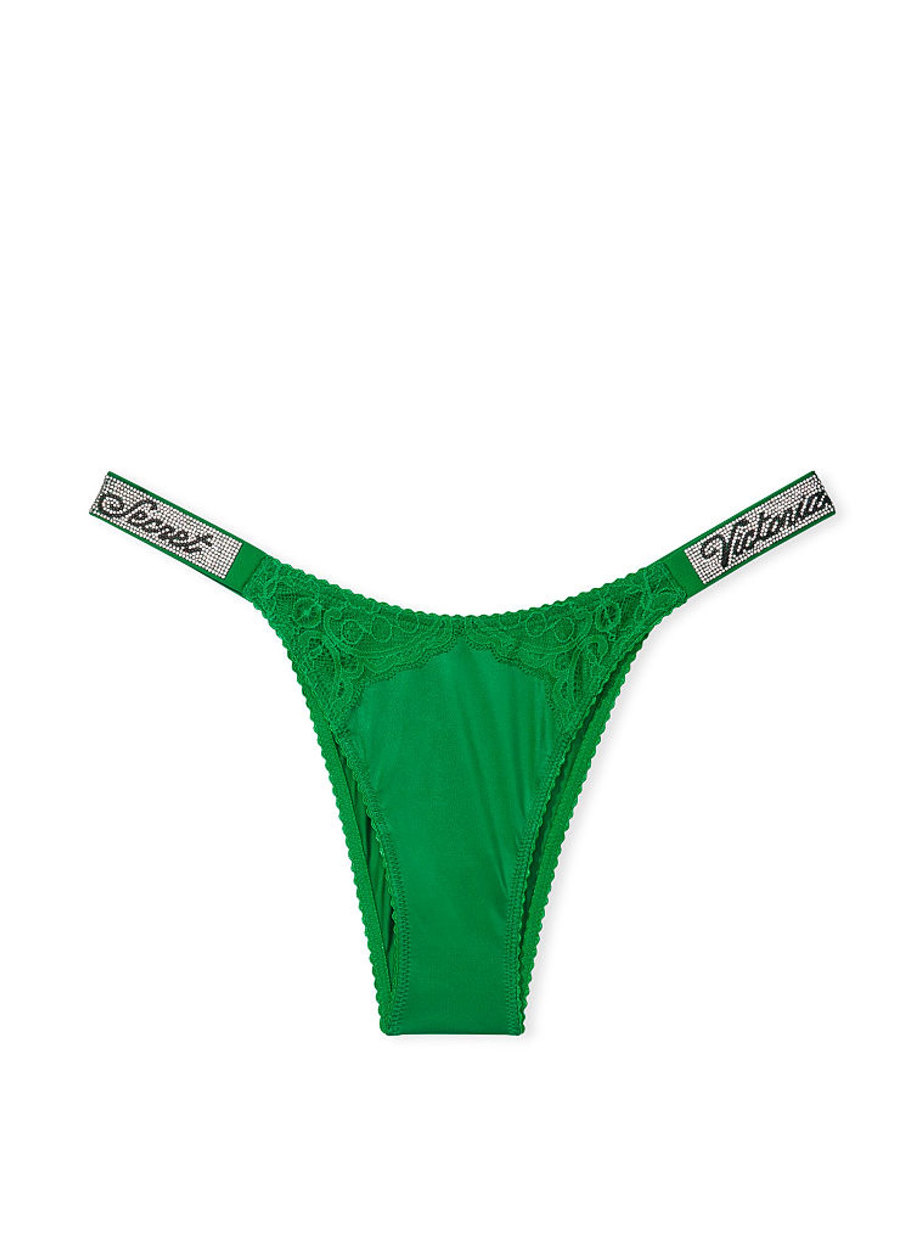 Verdant Green Smooth Brazilian Shine Strap Knickers - Image 5 of 6