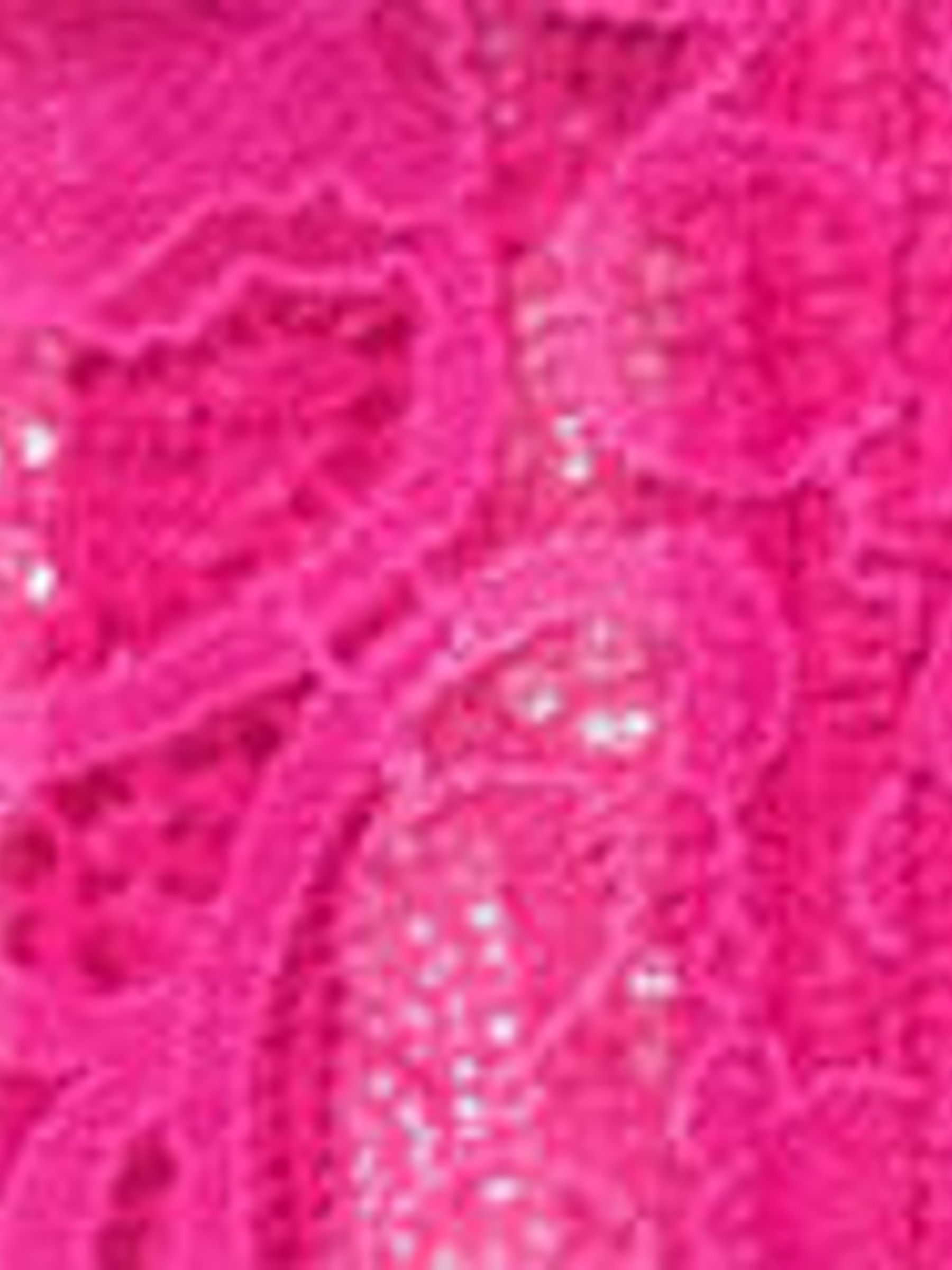 Fuchsia Frenzy Pink Lace Shine Strap Suspenders - Image 3 of 3