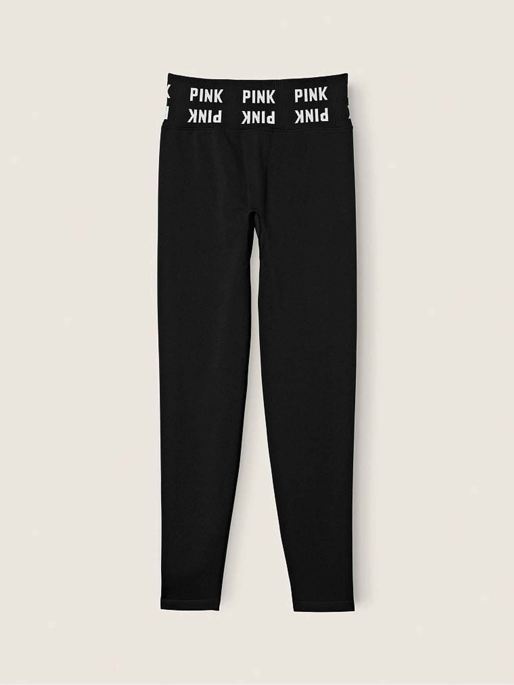 Pure Black Seamless High Waist Full Length Leggings - Image 3 of 3