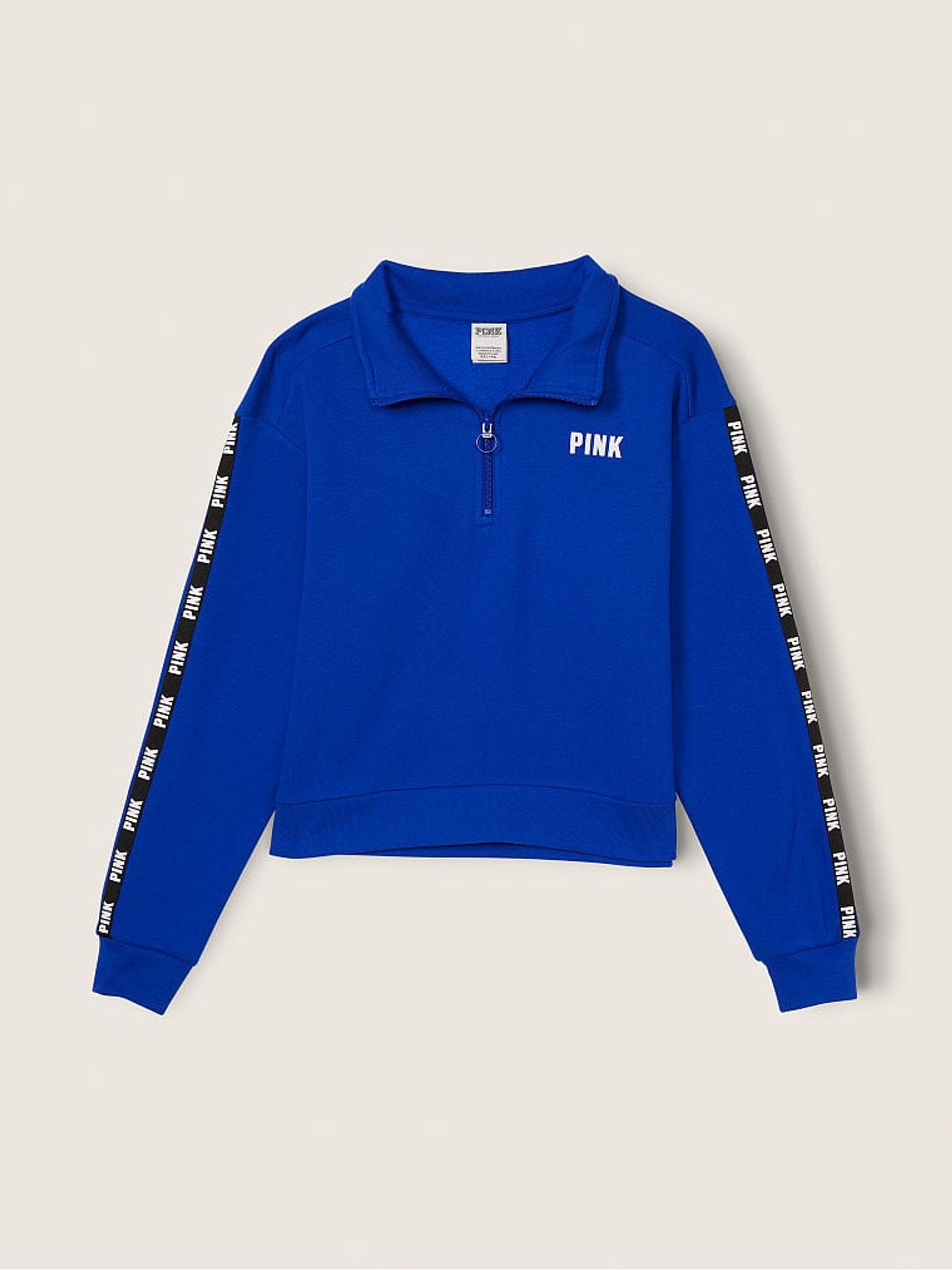 Blue Oar Zip Up Long Sleeve Crop Sweatshirt - Image 3 of 4