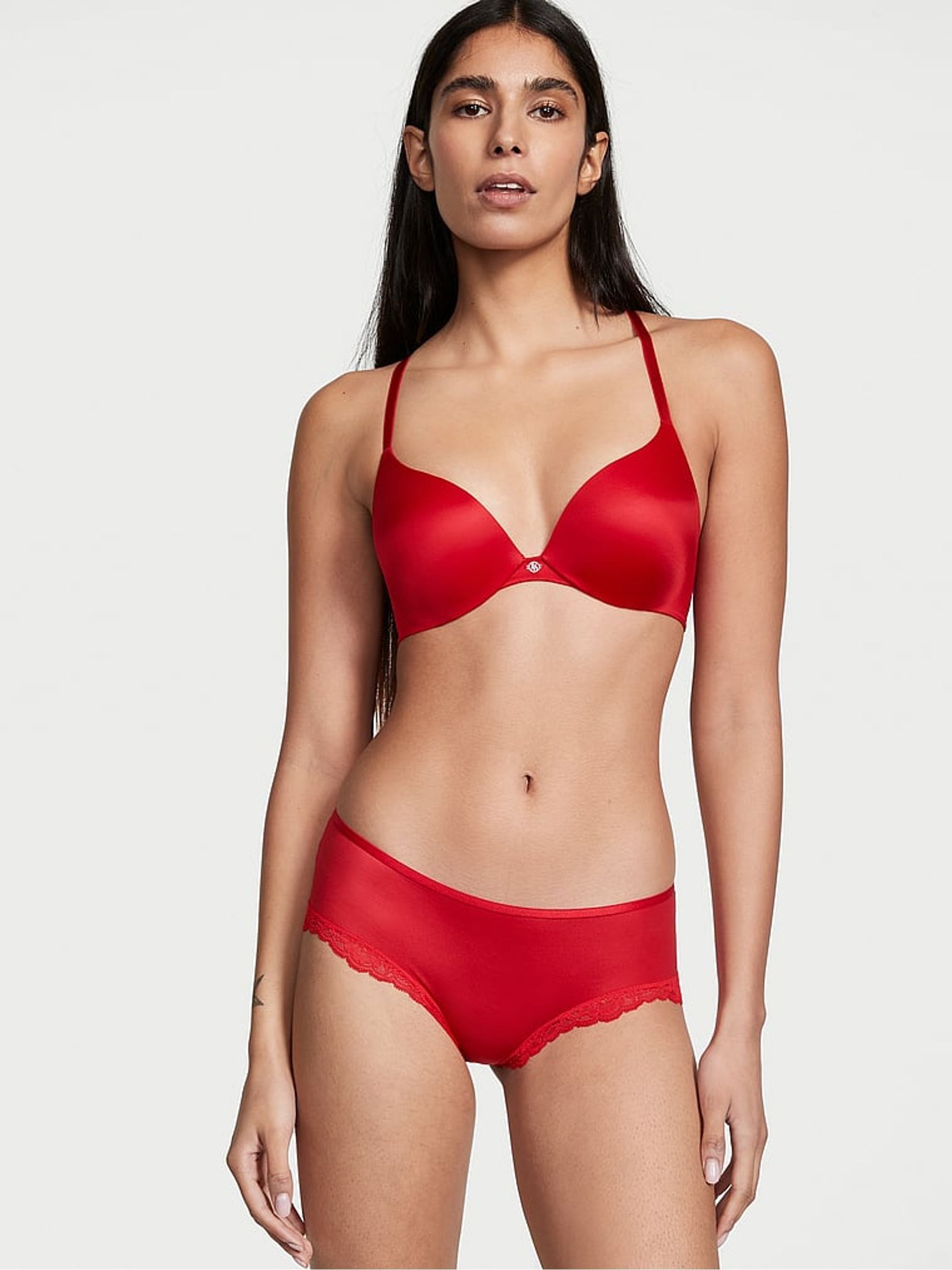 Lipstick Red Lace Trim Knickers - Image 1 of 4
