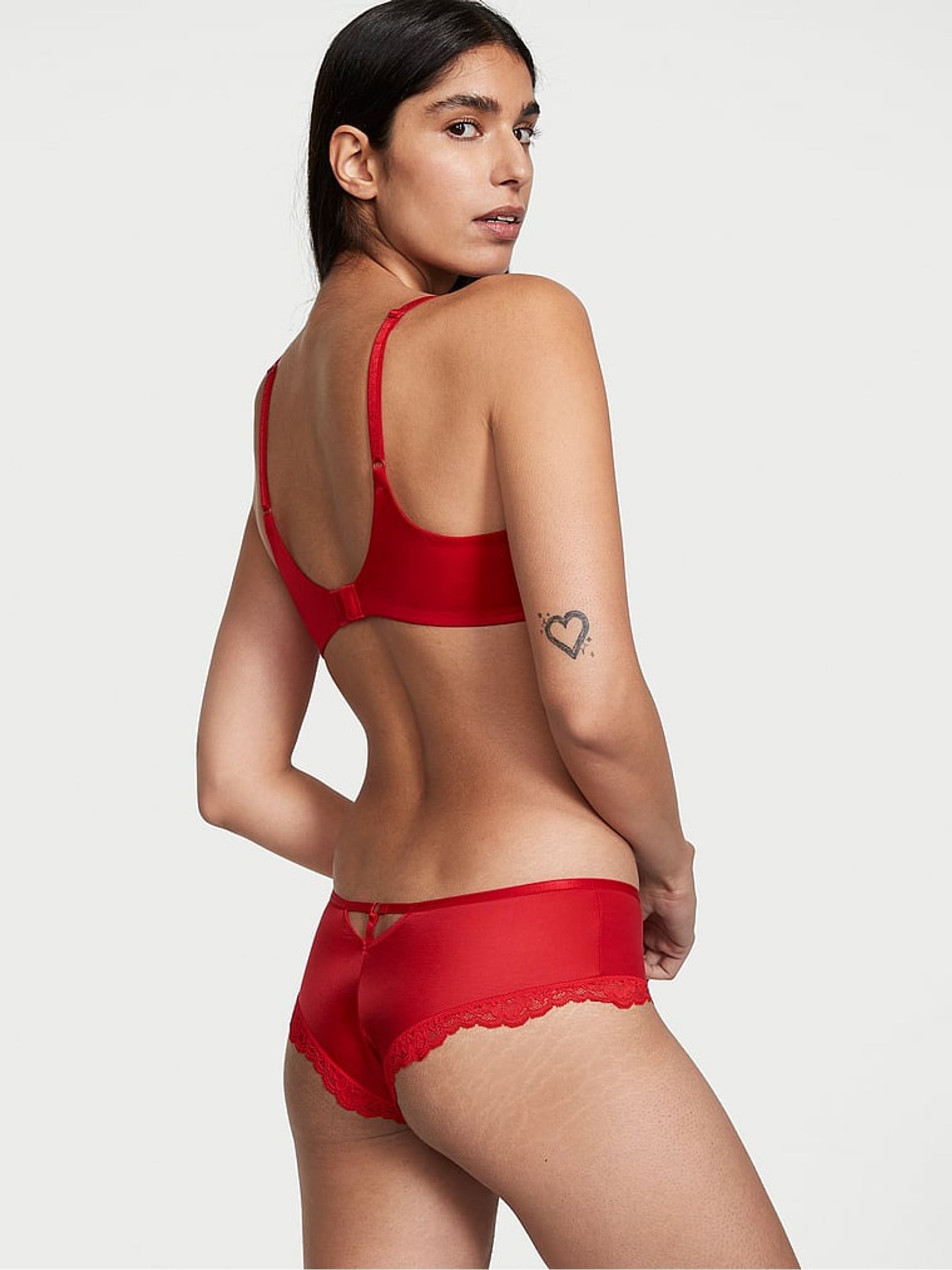Lipstick Red Lace Trim Knickers - Image 2 of 4