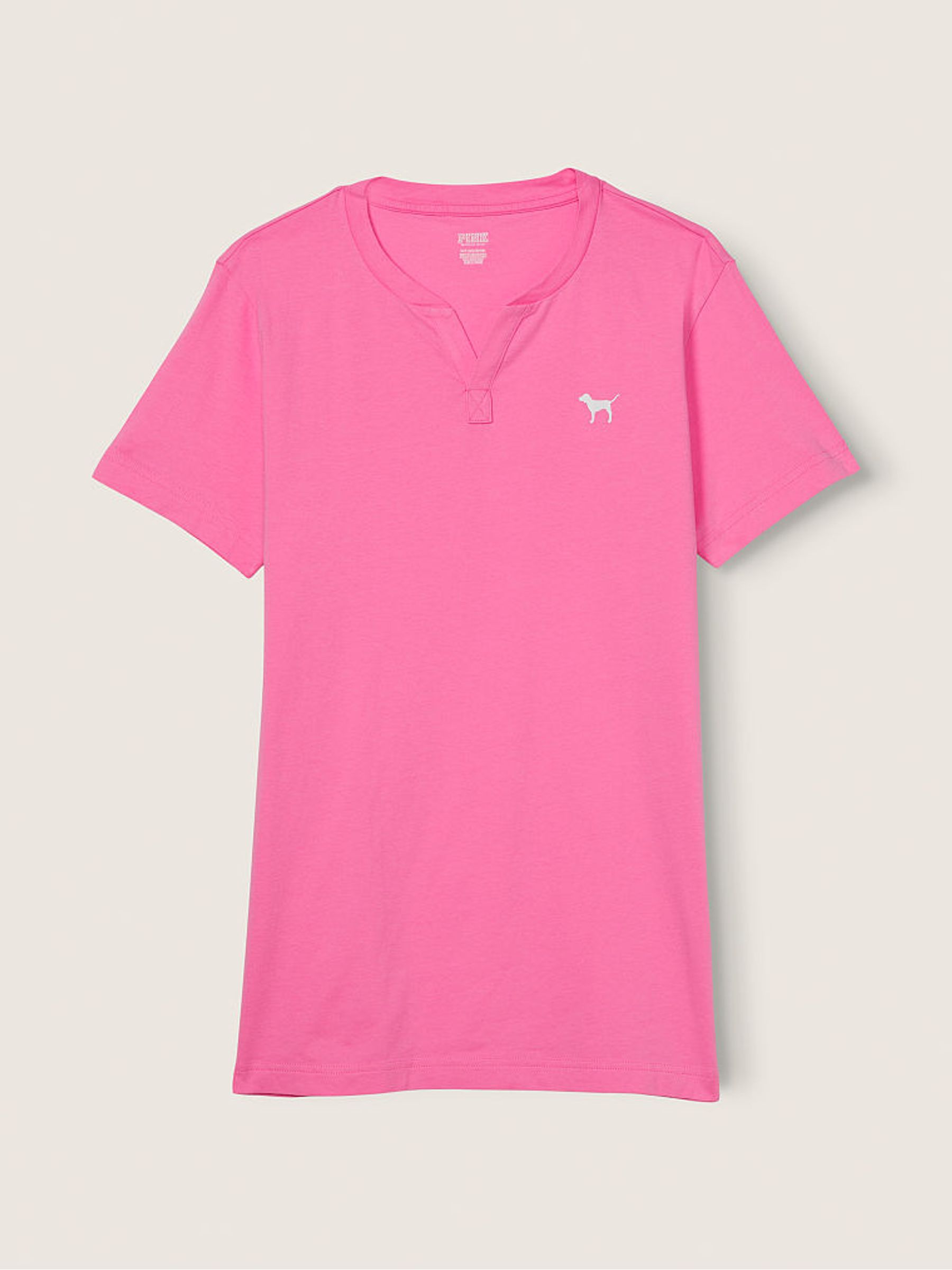 Dreamy Pink V Neck Short Sleeve T-Shirt - Image 4 of 4