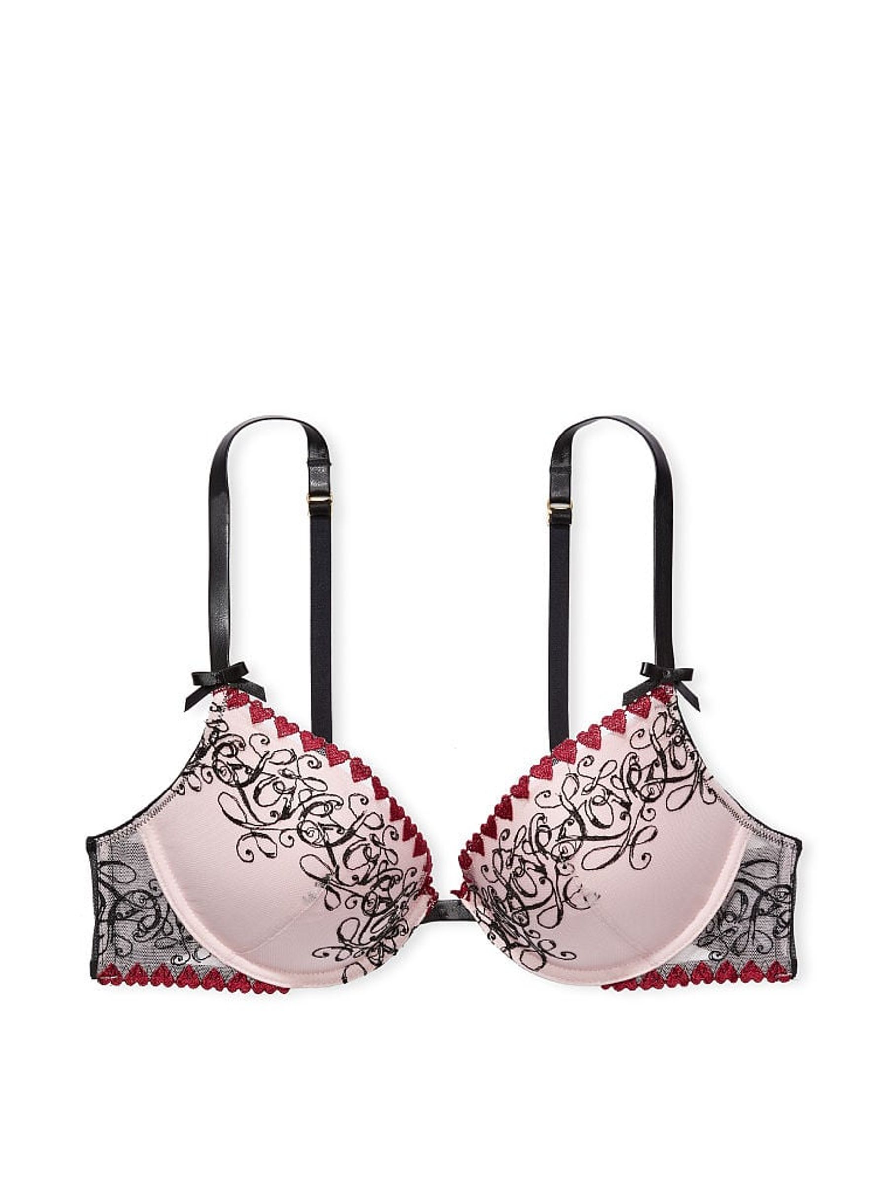 Dollhouse Pink Embroidery Push Up Bra - Image 4 of 4