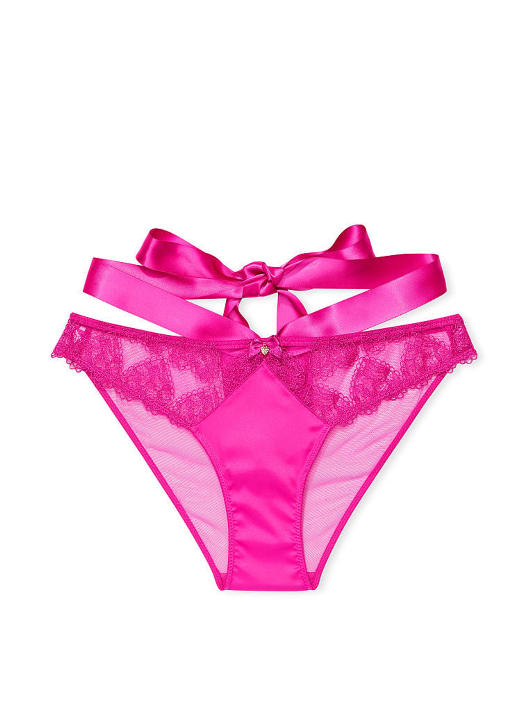 Fuschia Frenzy Pink Embroidered Cheeky Knickers - Image 1 of 1