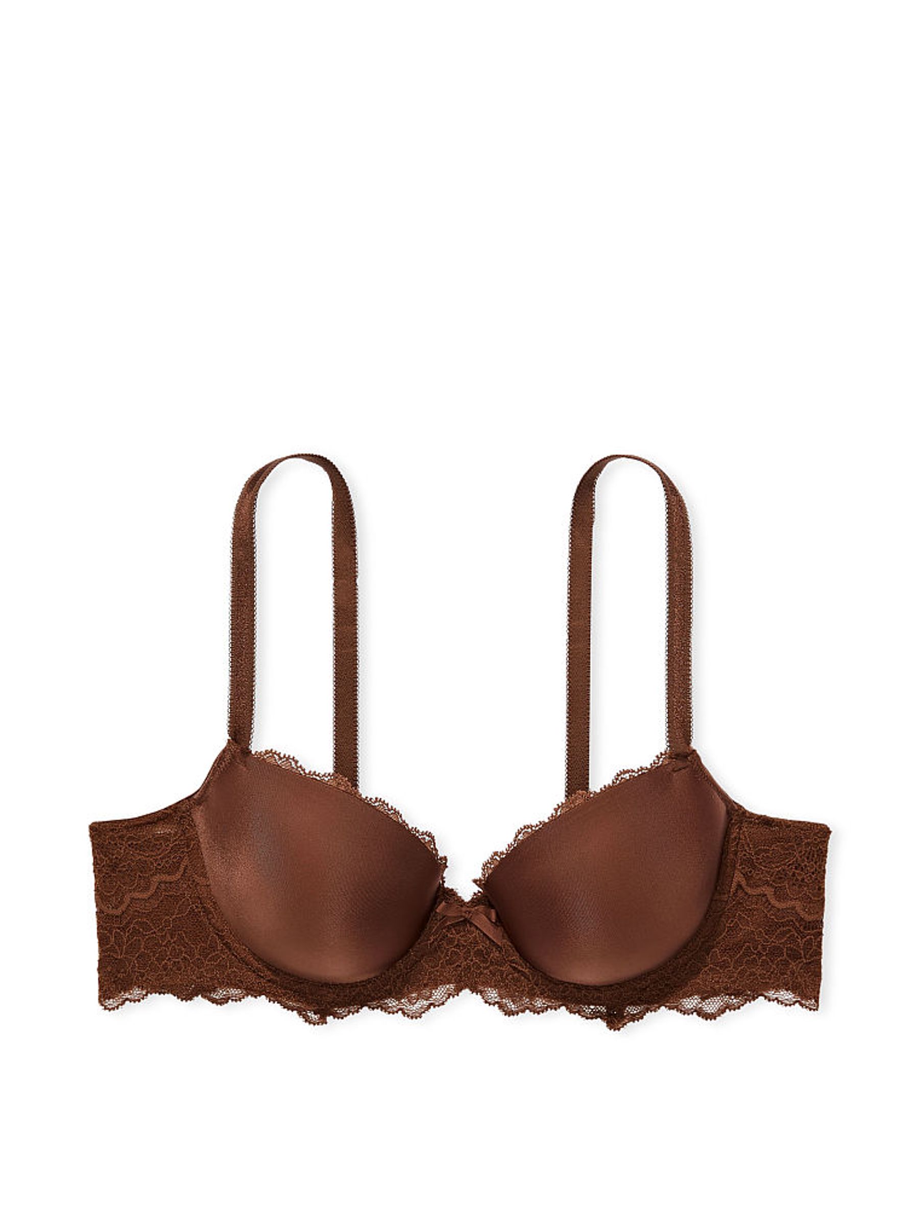 Dark Roast Brown Smooth Lightly Lined Demi Bra - Image 1 of 2