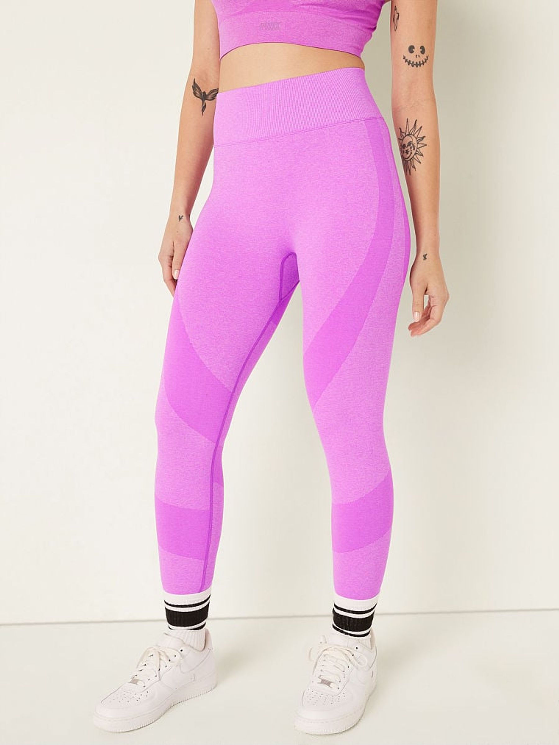 House Party Pink Marl Seamless High Waist Legging - Image 1 of 5