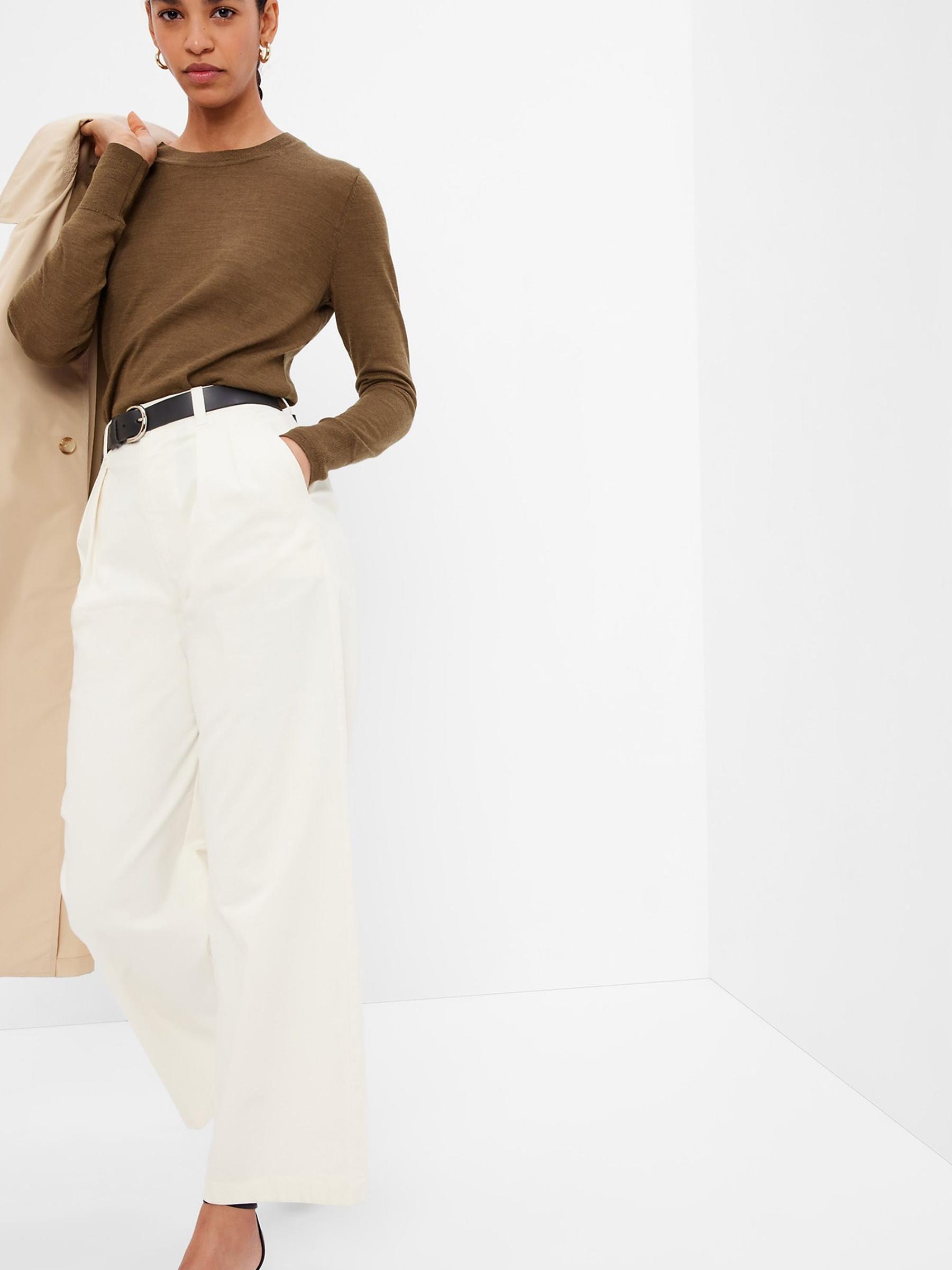 Camel Brown Merino Crew Jumper - Image 1 of 1
