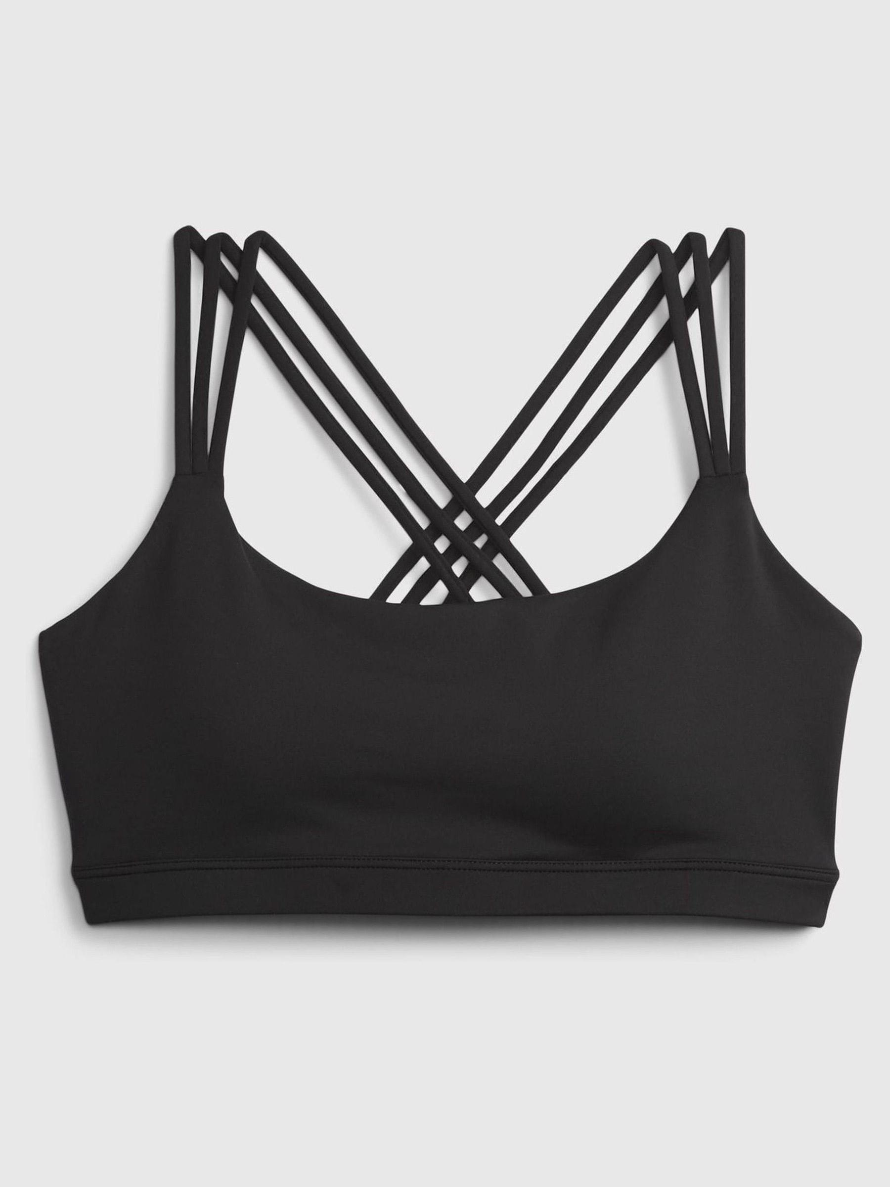Black Medium Support Strappy Sports Bra - Image 4 of 4