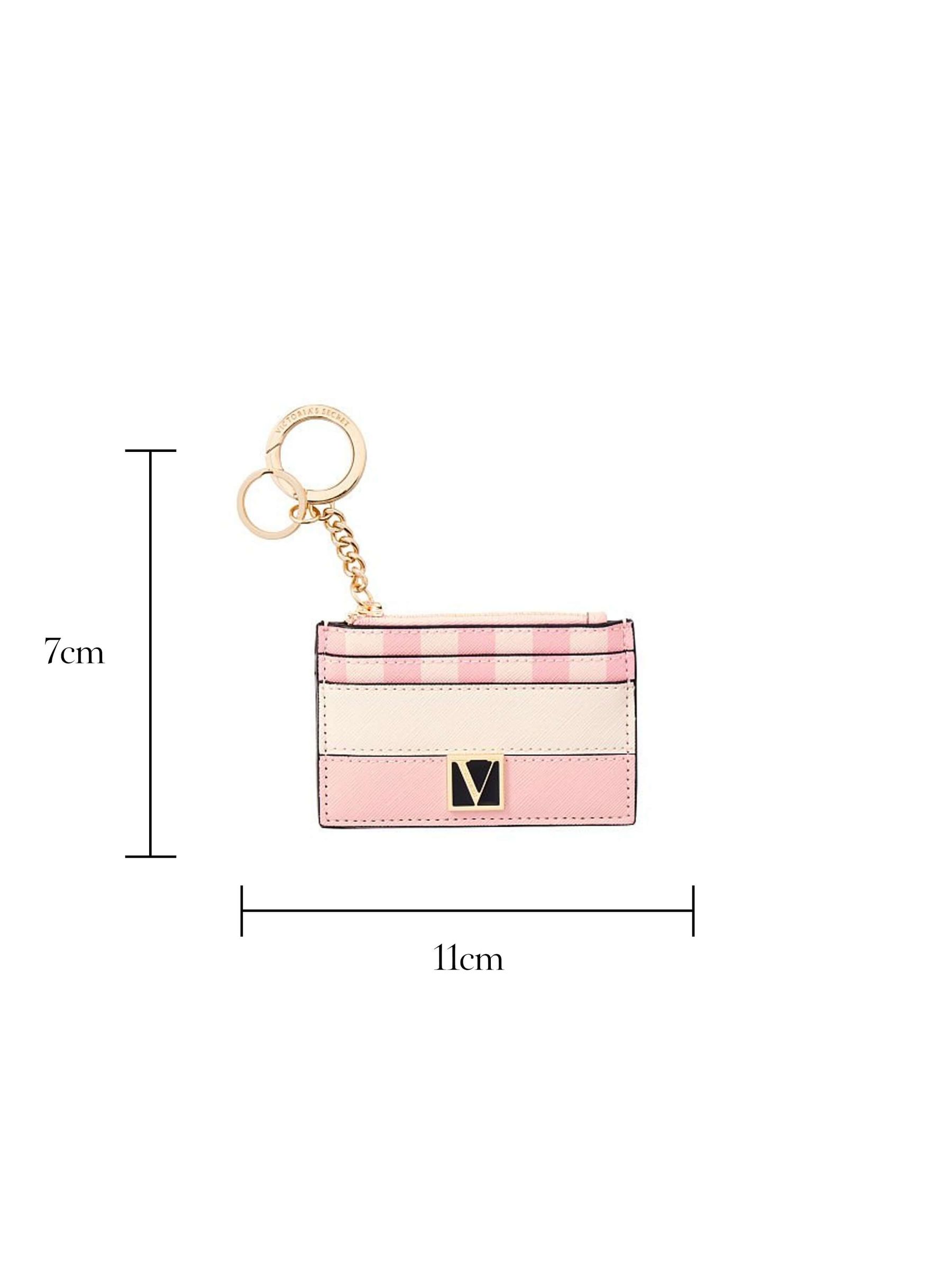 Pink Iconic Stripe Card Holder Keyring - Image 4 of 4