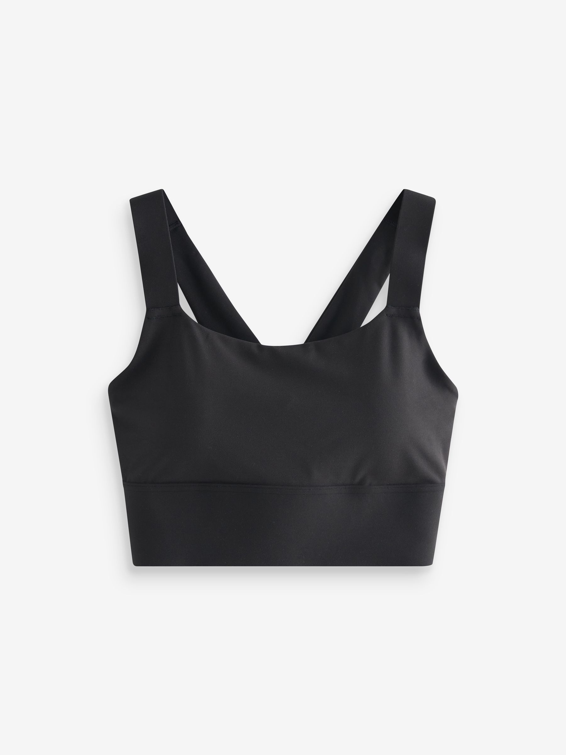 Athleta Black Warrior Longline Medium Impact Sports Bra - Image 1 of 3