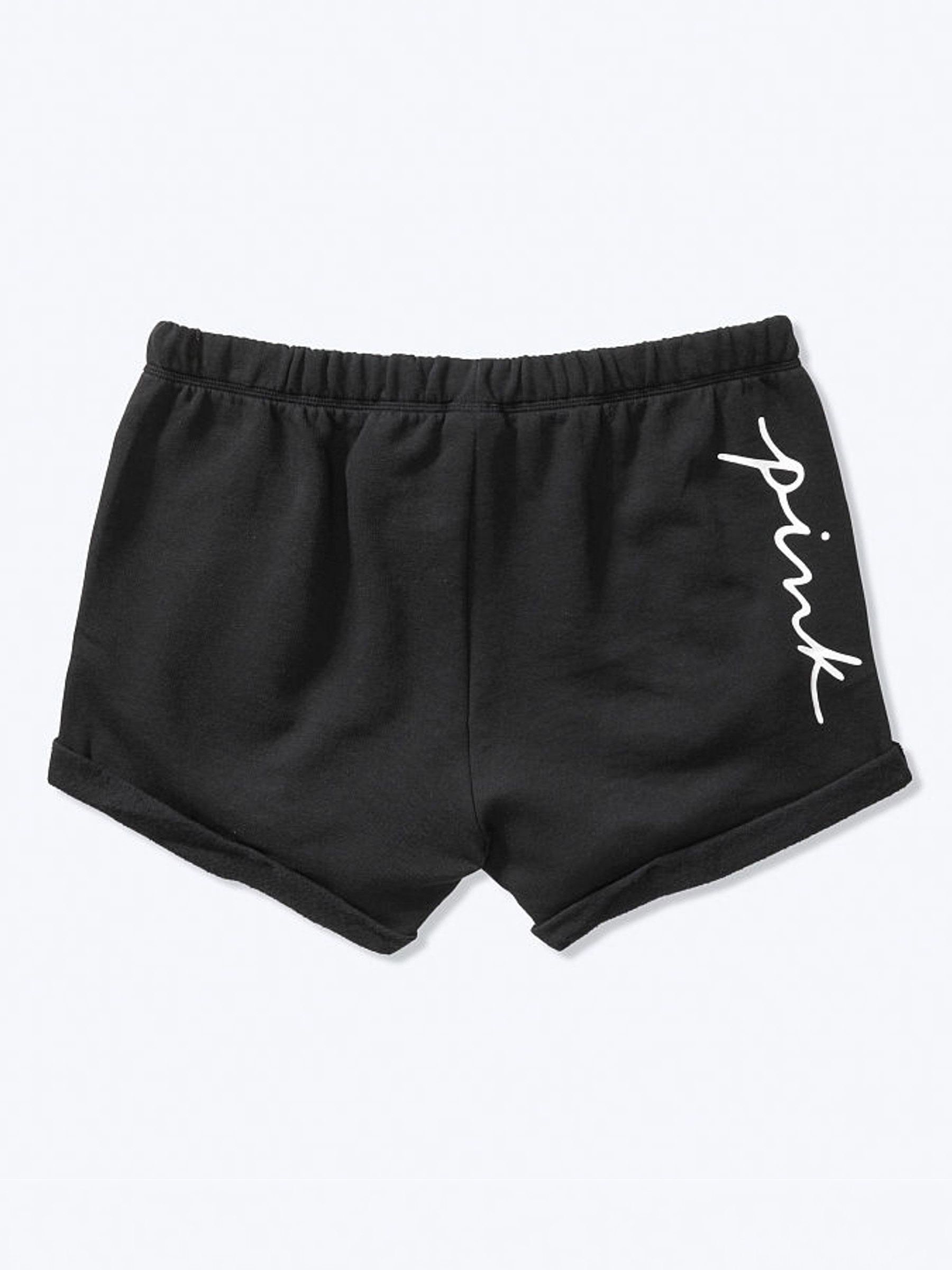 Pure Black Script Logo Lounge Short - Image 1 of 1