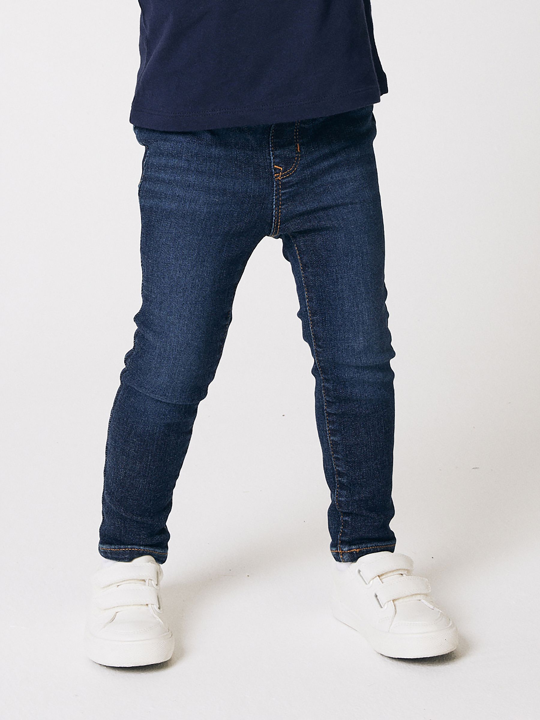 Dark Wash Blue Pull On Denim Jeggings (12mnths-5yrs) - Image 3 of 8