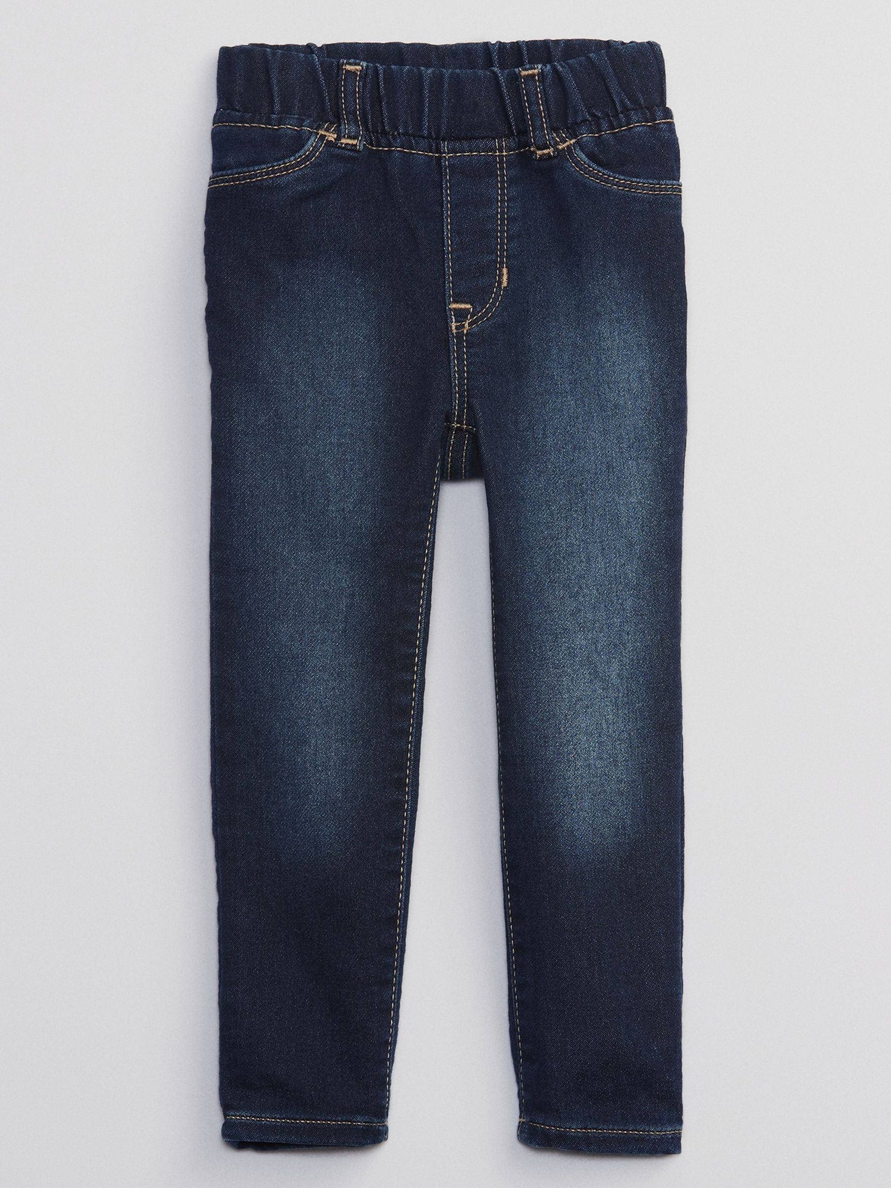 Dark Wash Blue Pull On Denim Jeggings (12mnths-5yrs) - Image 6 of 8