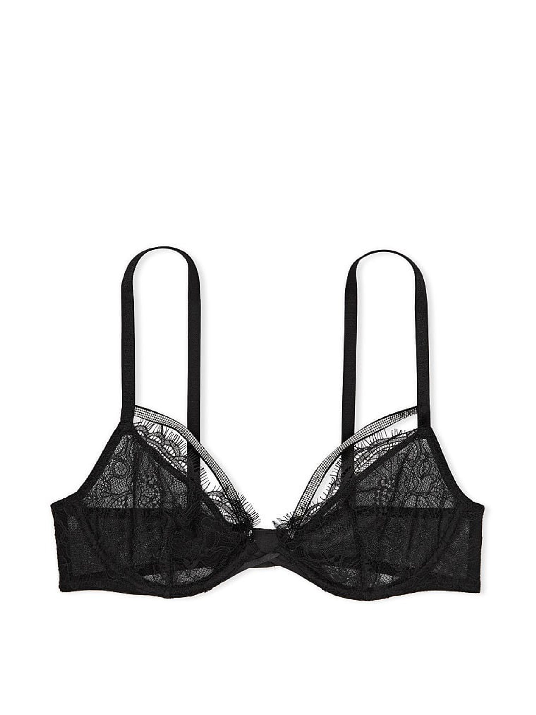Black Shine Lowcut Demi Bra - Image 3 of 3