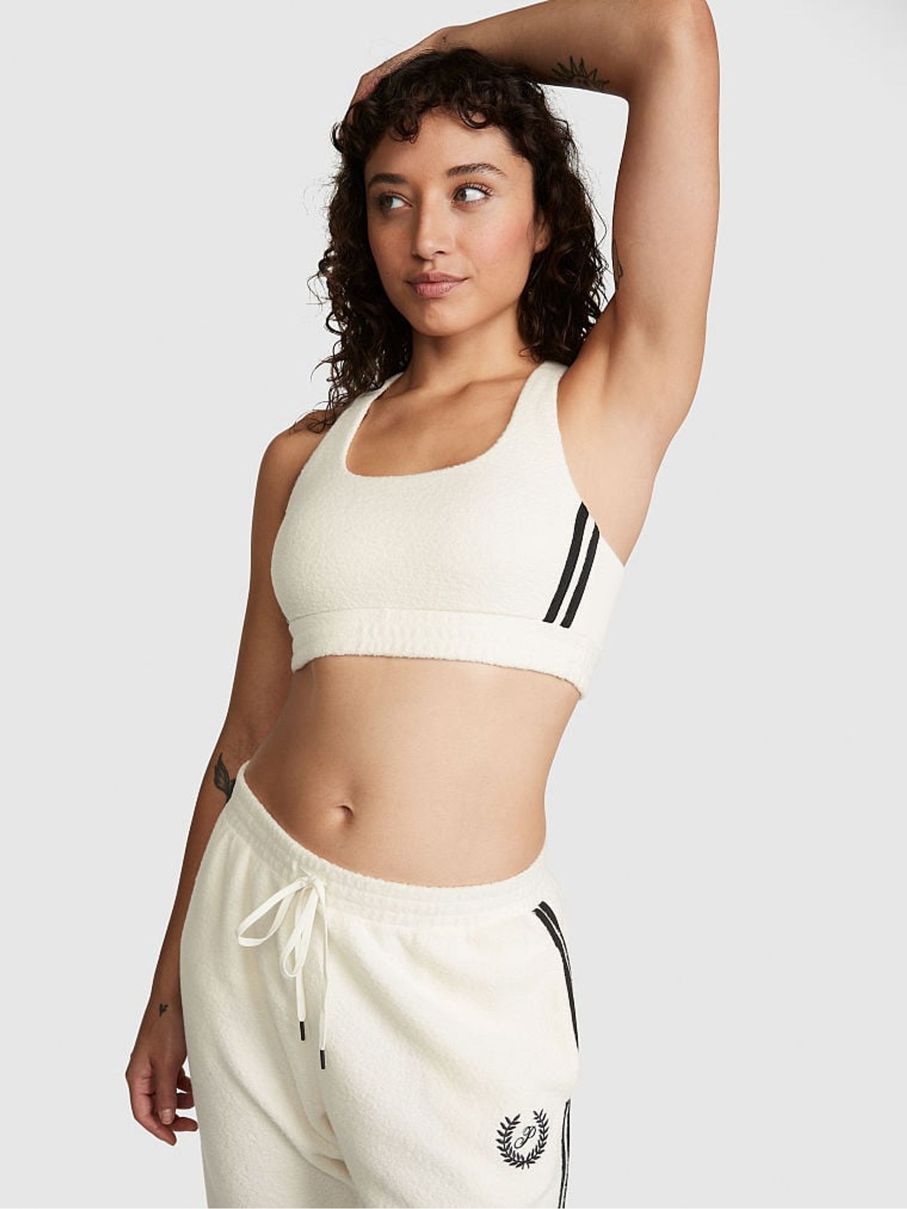 Creamer Beige Reverse Fleece Bra - Image 1 of 3