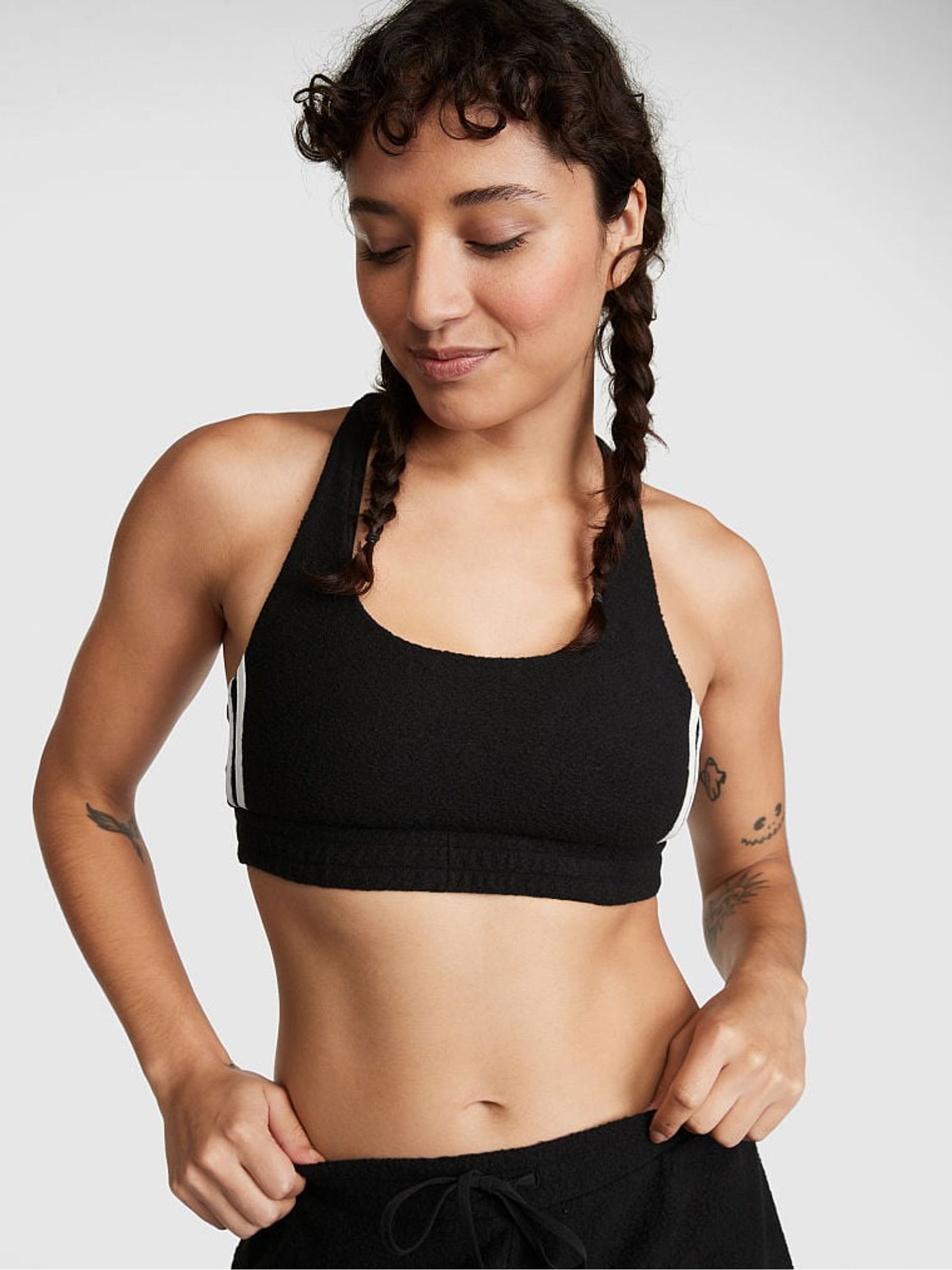 Black Reverse Fleece Bra - Image 1 of 3