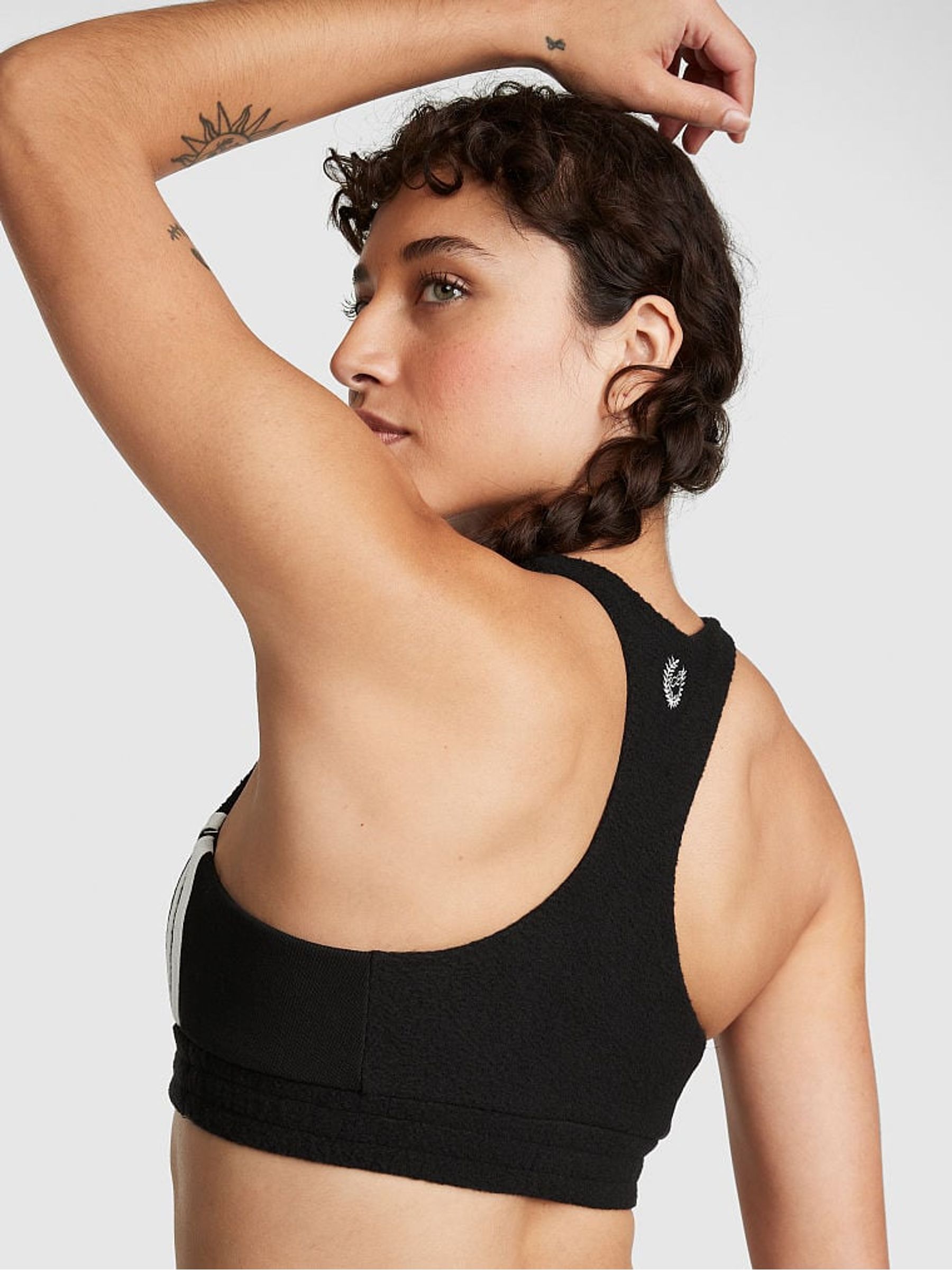 Black Reverse Fleece Bra - Image 2 of 3