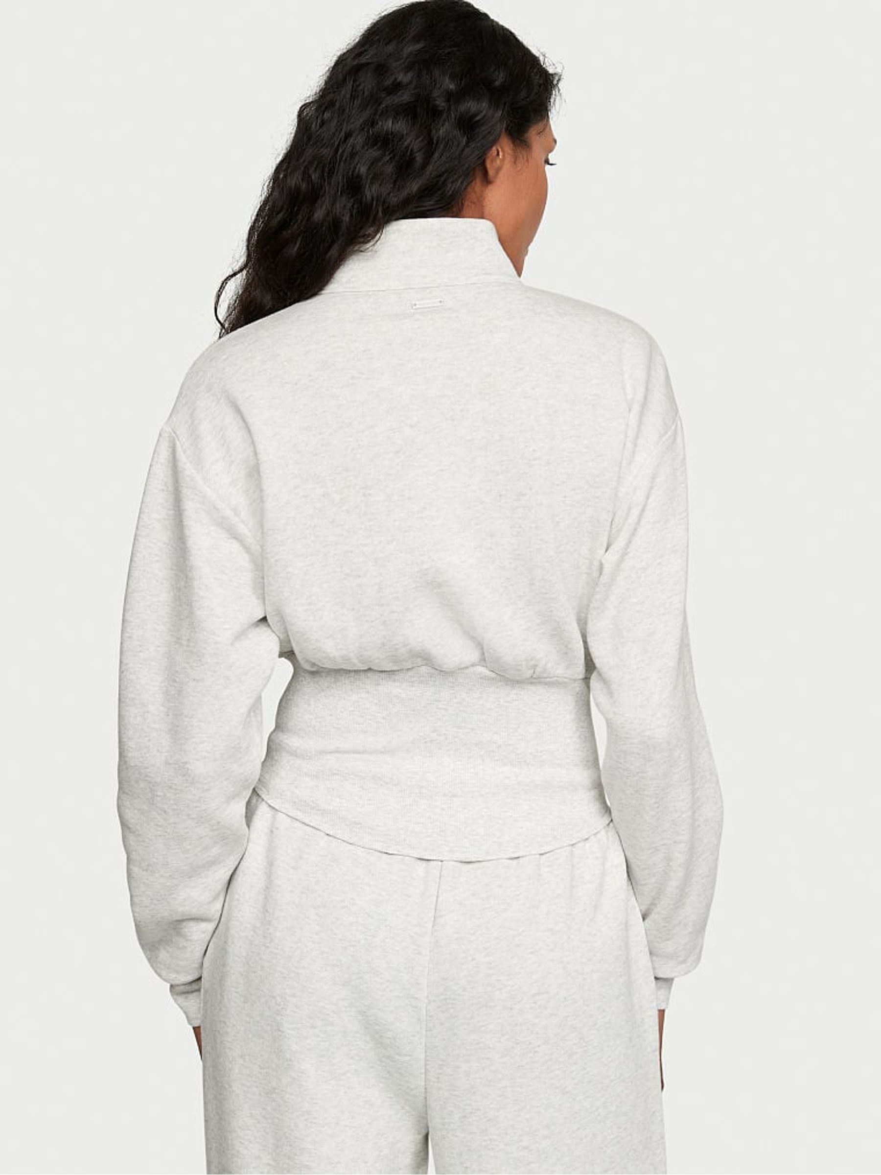 Snow Heather Grey Fleece Crew Sweatshirt - Image 2 of 3