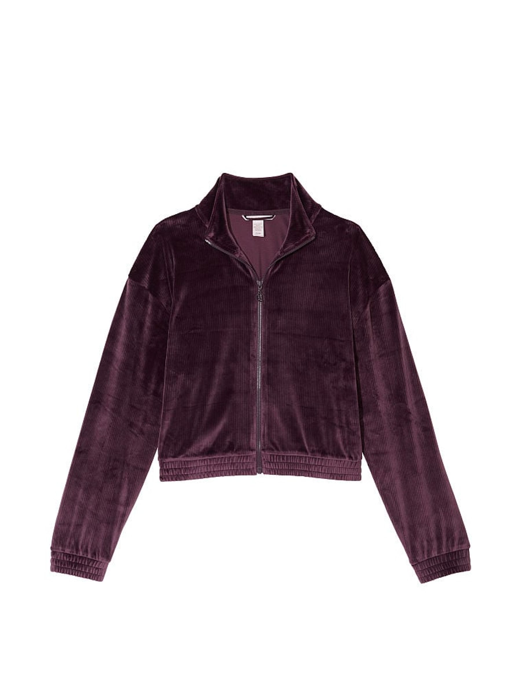 Winter Wine Purple Rib Velour Hoodie - Image 3 of 3