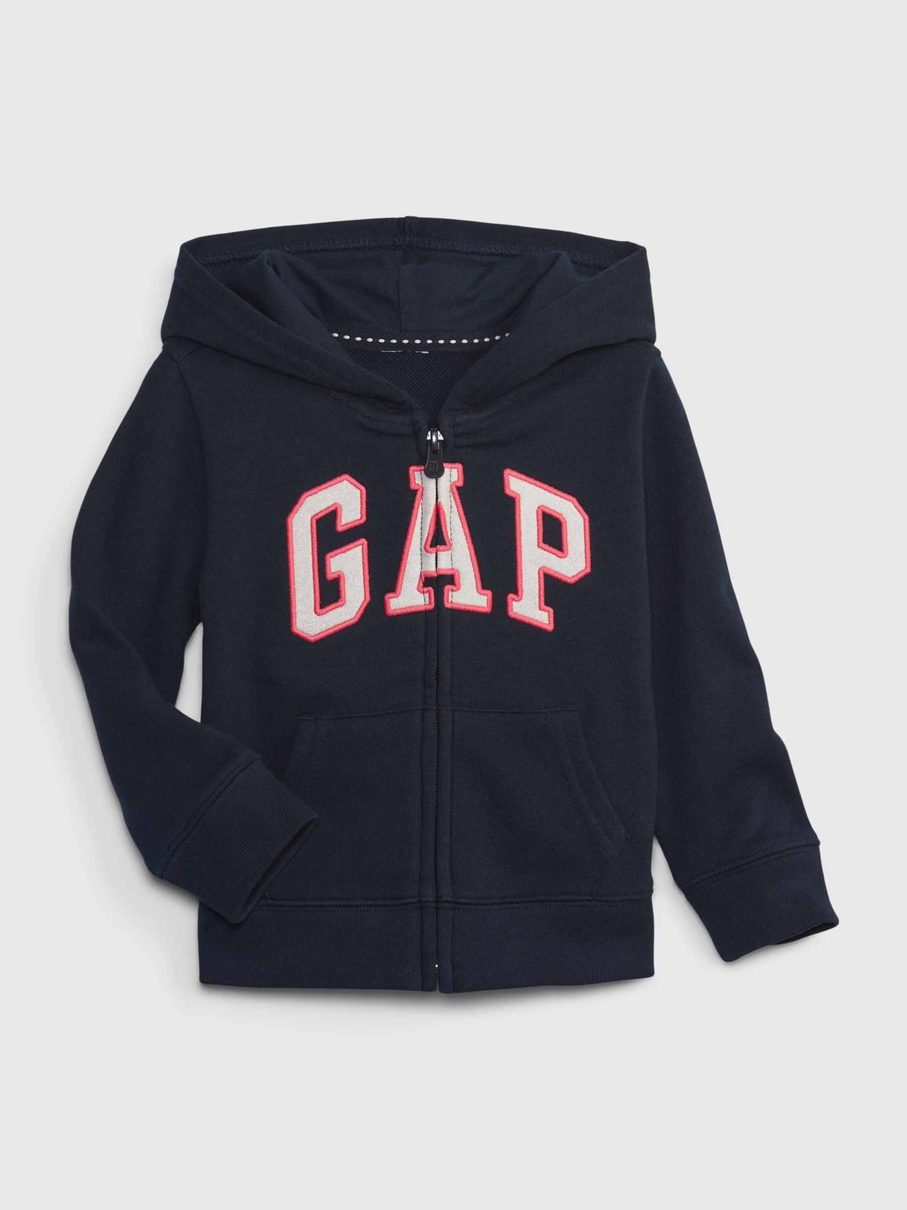 Navy Blue Logo Zip Up Hoodie (12mths-5yrs) - Image 1 of 2