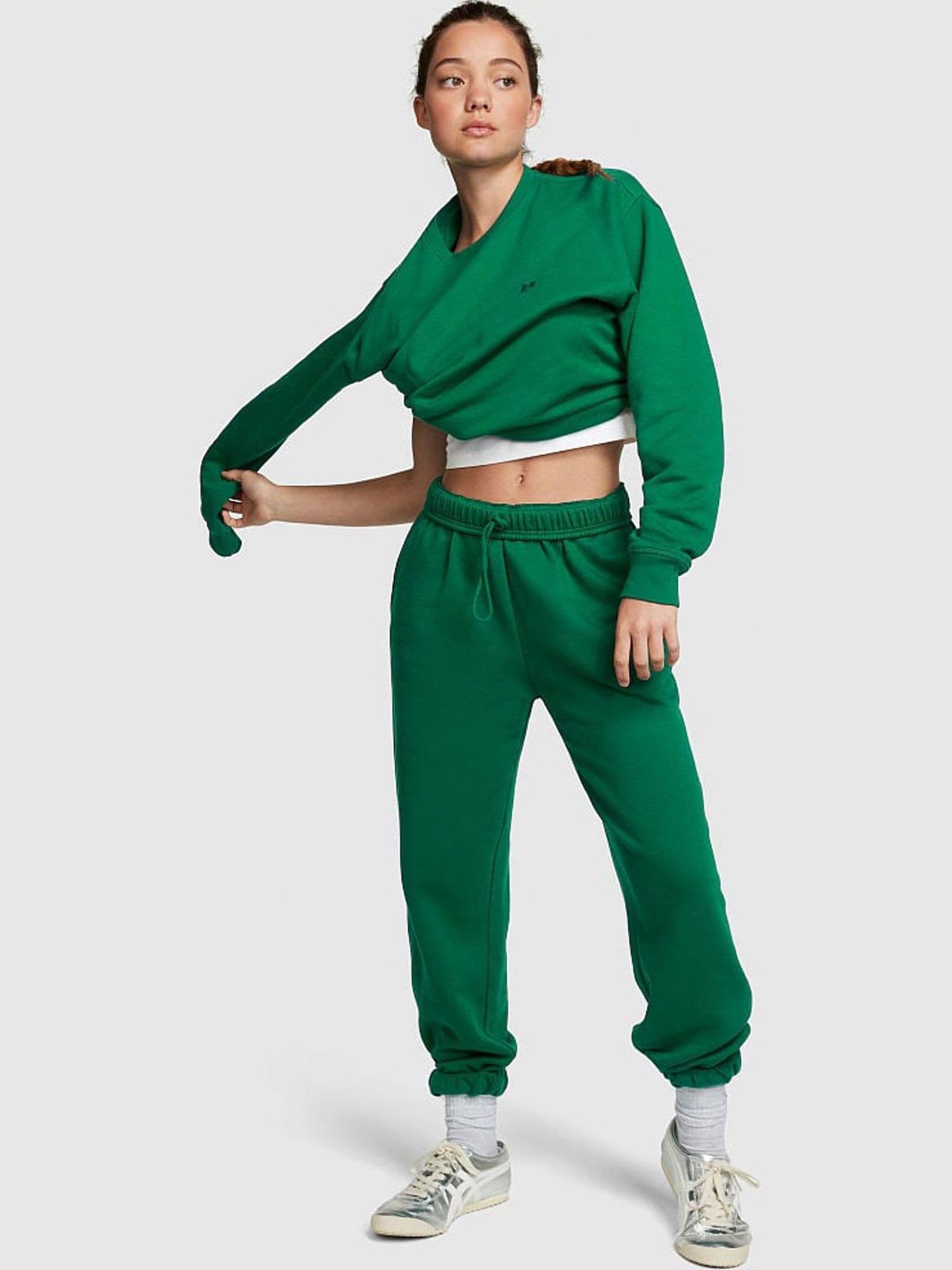 Garnet Green Fleece Oversized Sweatshirt - Image 3 of 4