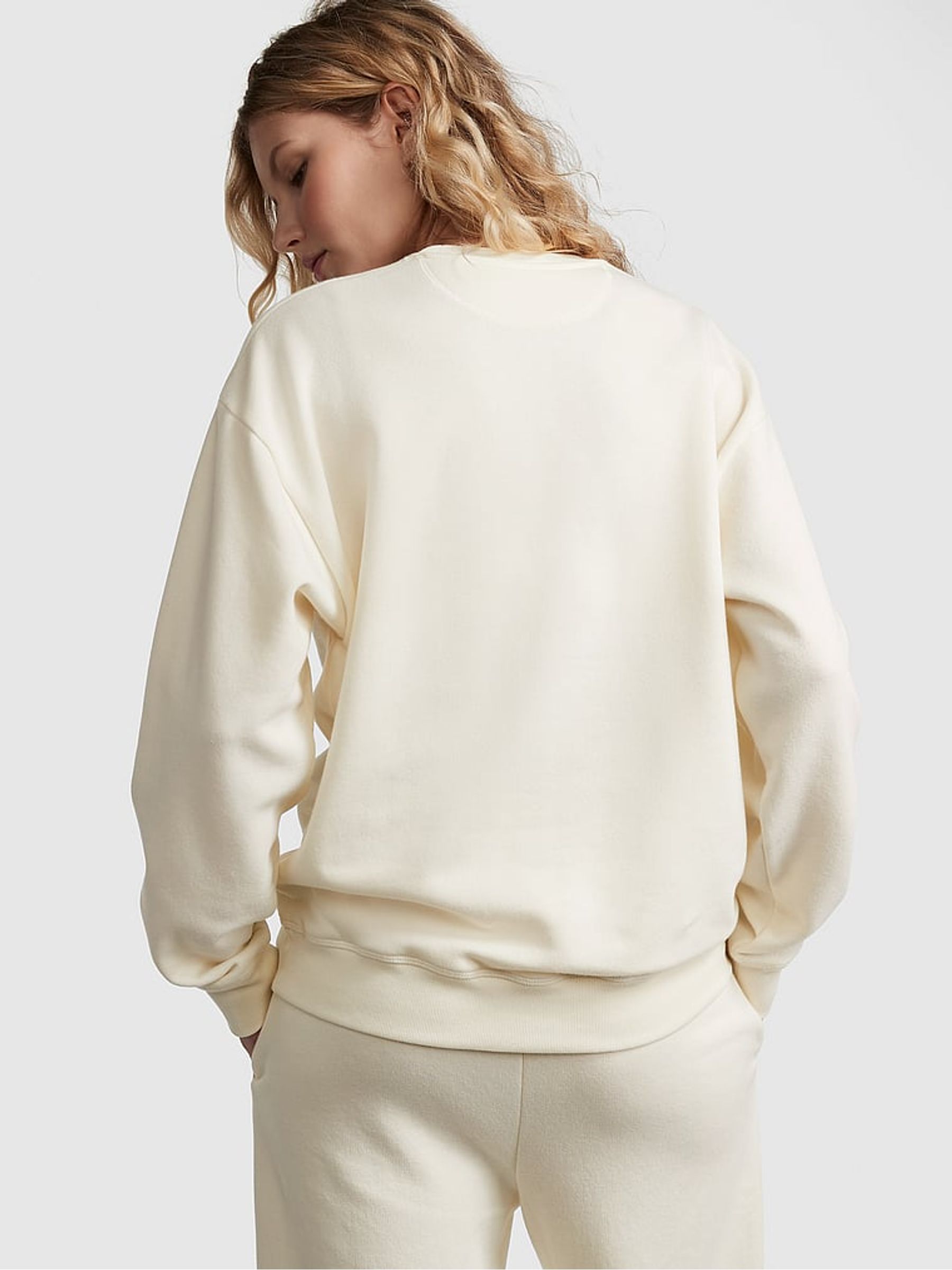 Creamer Beige Fleece Oversized Sweatshirt - Image 2 of 3