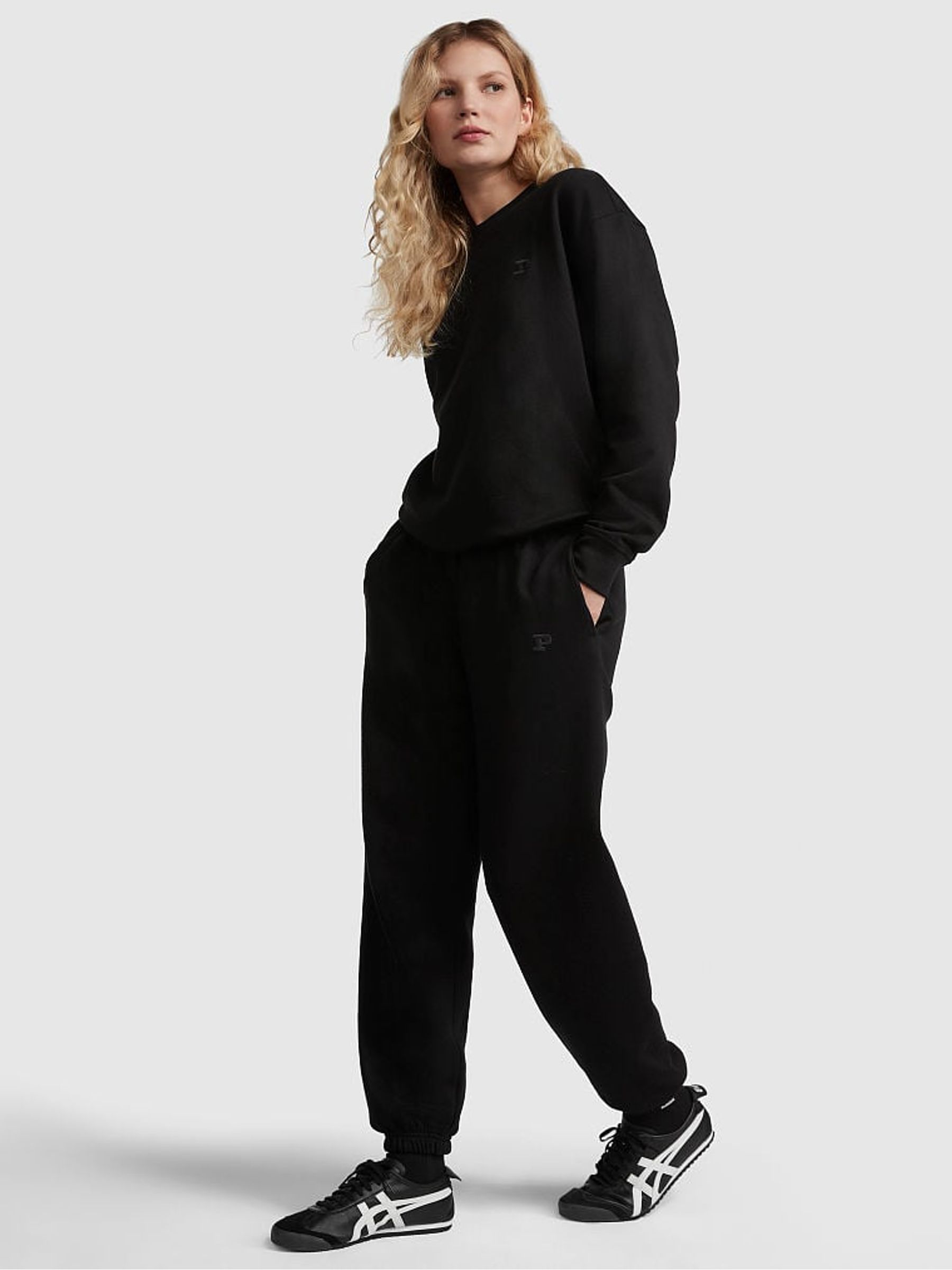 Pure Black Fleece Oversized Sweatshirt - Image 3 of 4
