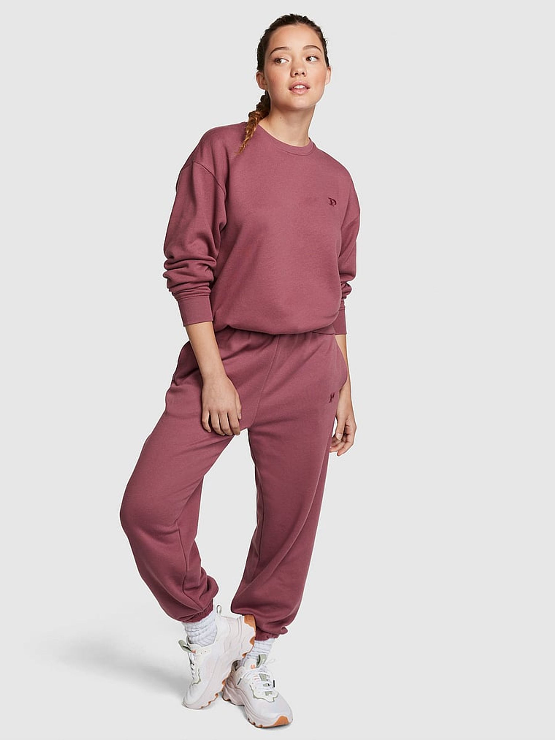 Morning Rose Pink Fleece Oversized Sweatshirt - Image 3 of 4