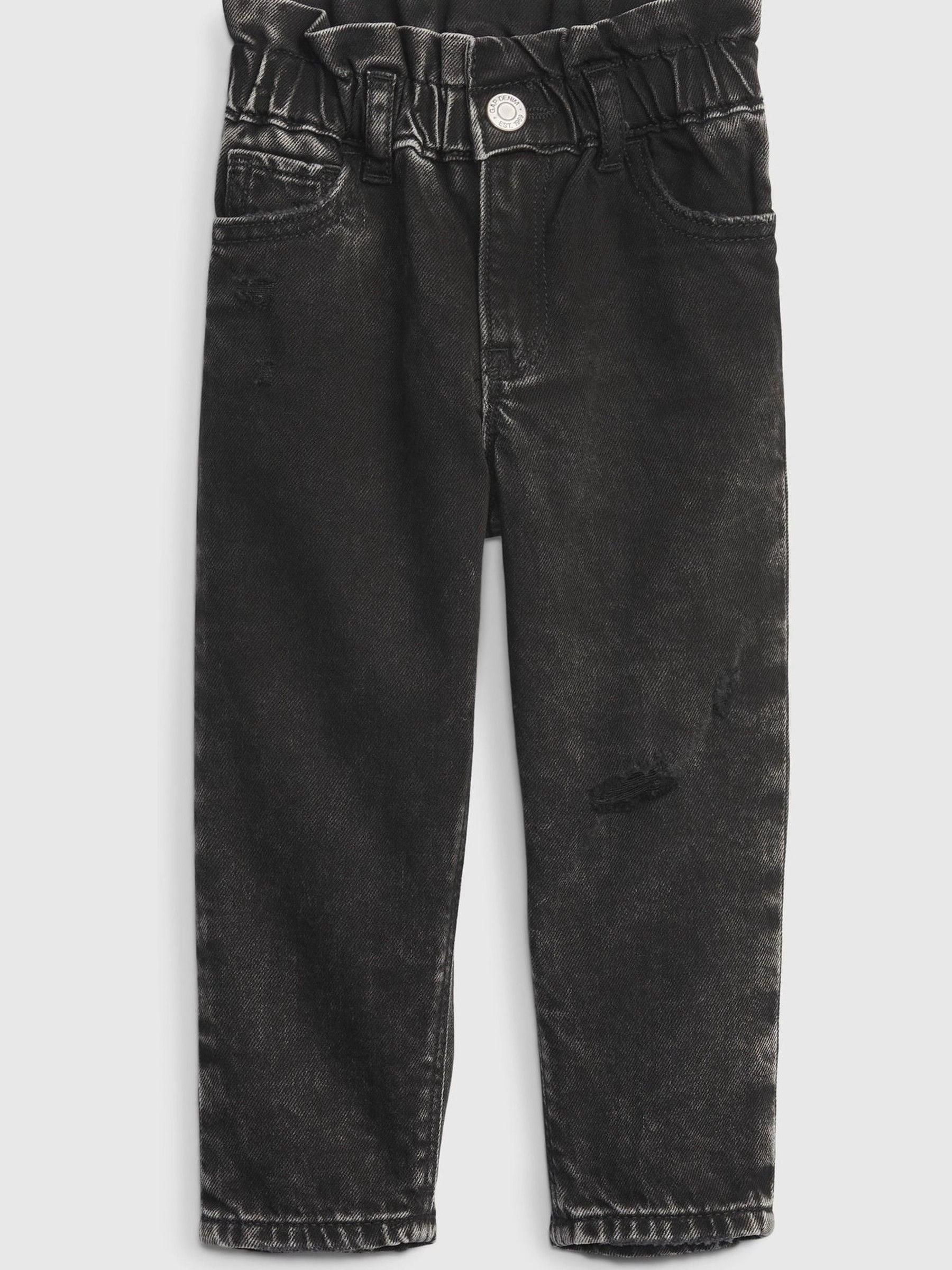Washed Black Paperbag Mom Washwell Jeans (12mths-5yrs) - Image 1 of 3