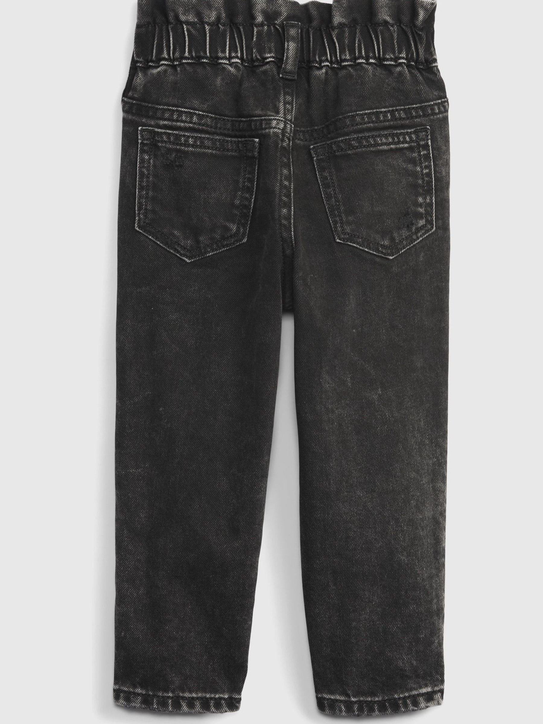 Washed Black Paperbag Mom Washwell Jeans (12mths-5yrs) - Image 2 of 3