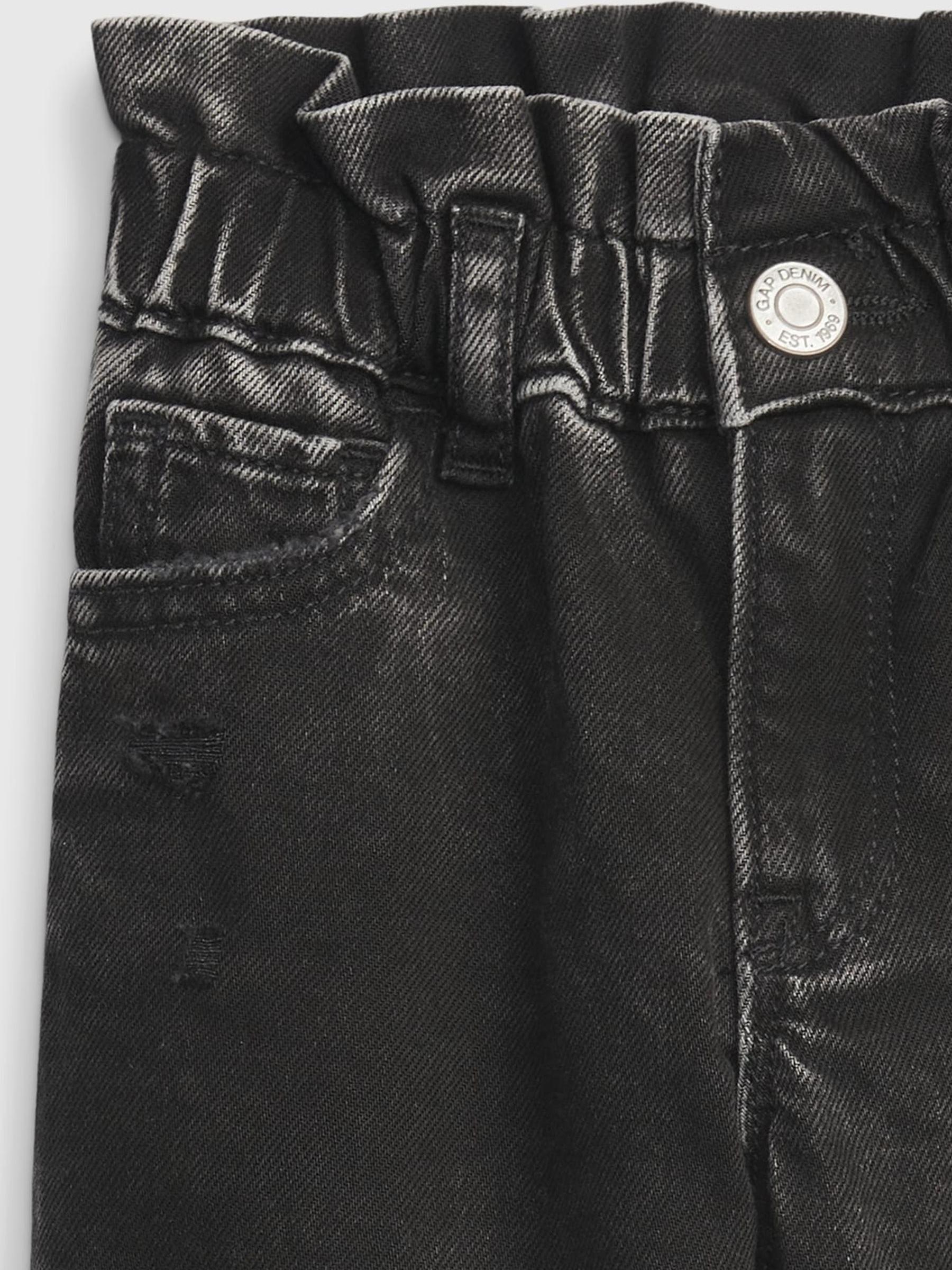 Washed Black Paperbag Mom Washwell Jeans (12mths-5yrs) - Image 3 of 3