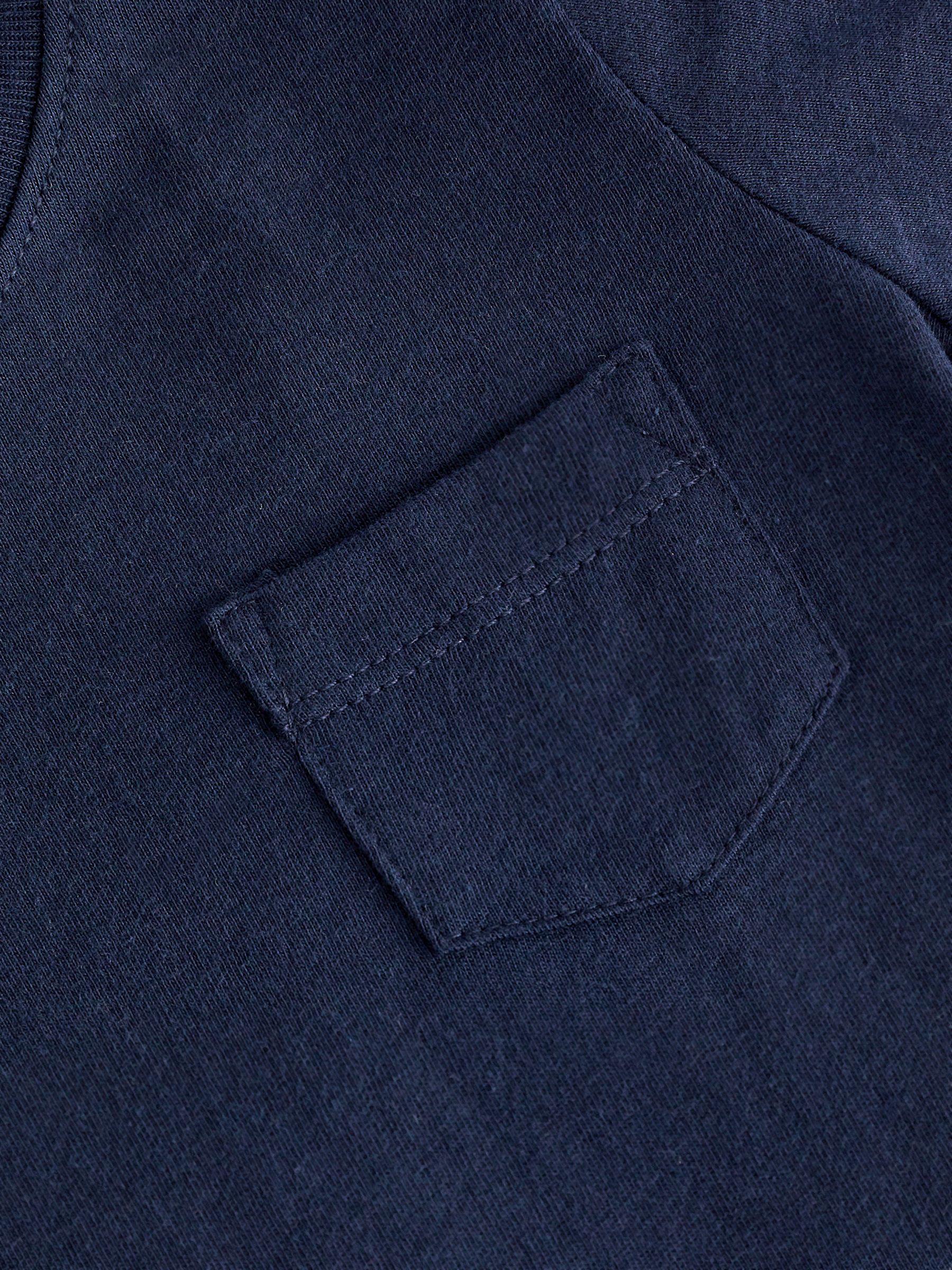 Blue Short Sleeve Crew Neck Pocket T-Shirt (12mths-5yrs) - Image 3 of 3