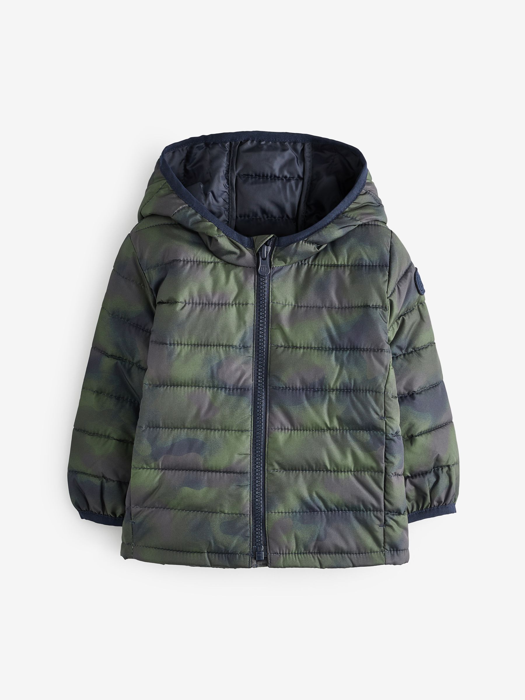 Green Camo Water Resistant Recycled Lightweight Puffer Jacket - Image 2 of 4