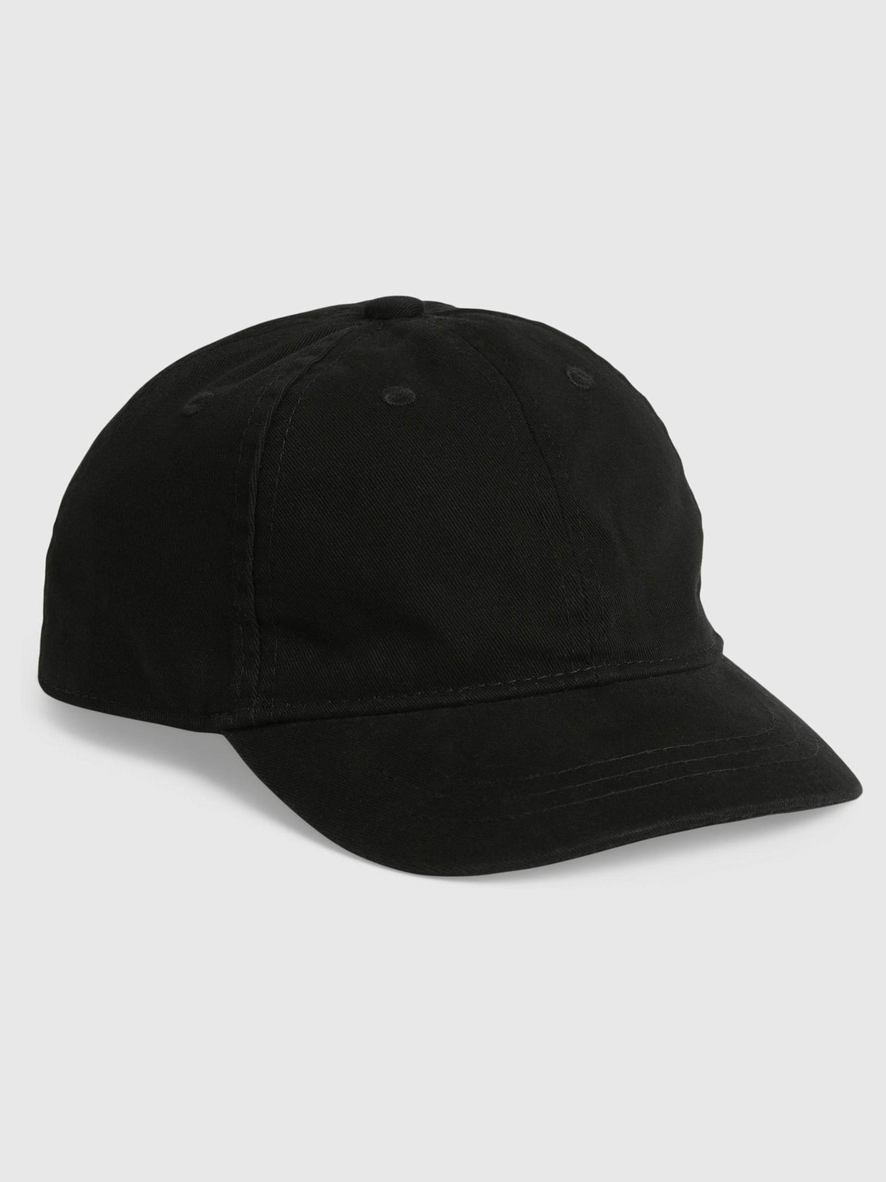 Black Toddlers Organic Cotton Washed Baseball Hat - Image 1 of 1