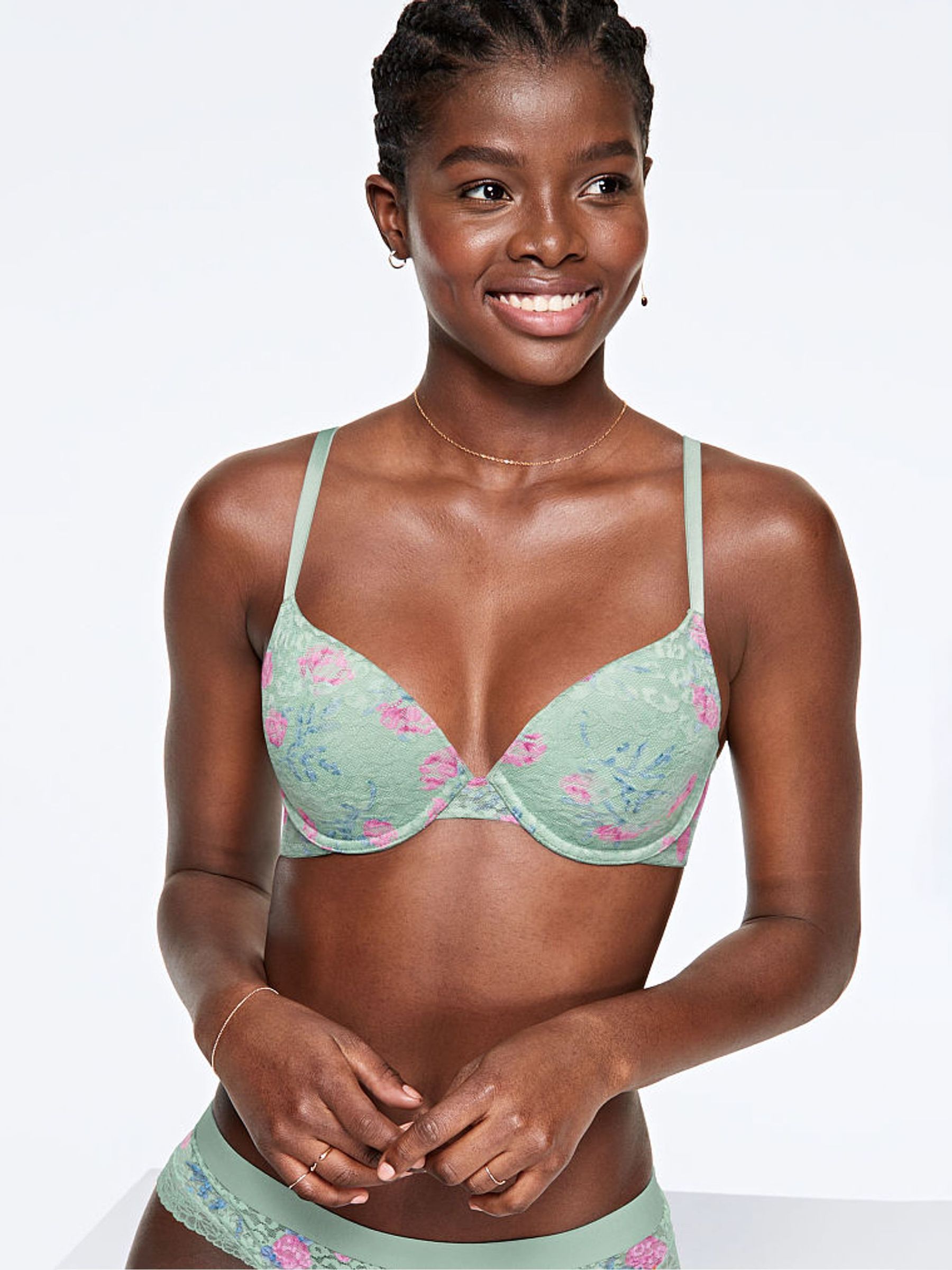 Soft Sage Florals Wear Everywhere Lace Push-Up Bra - Image 1 of 1