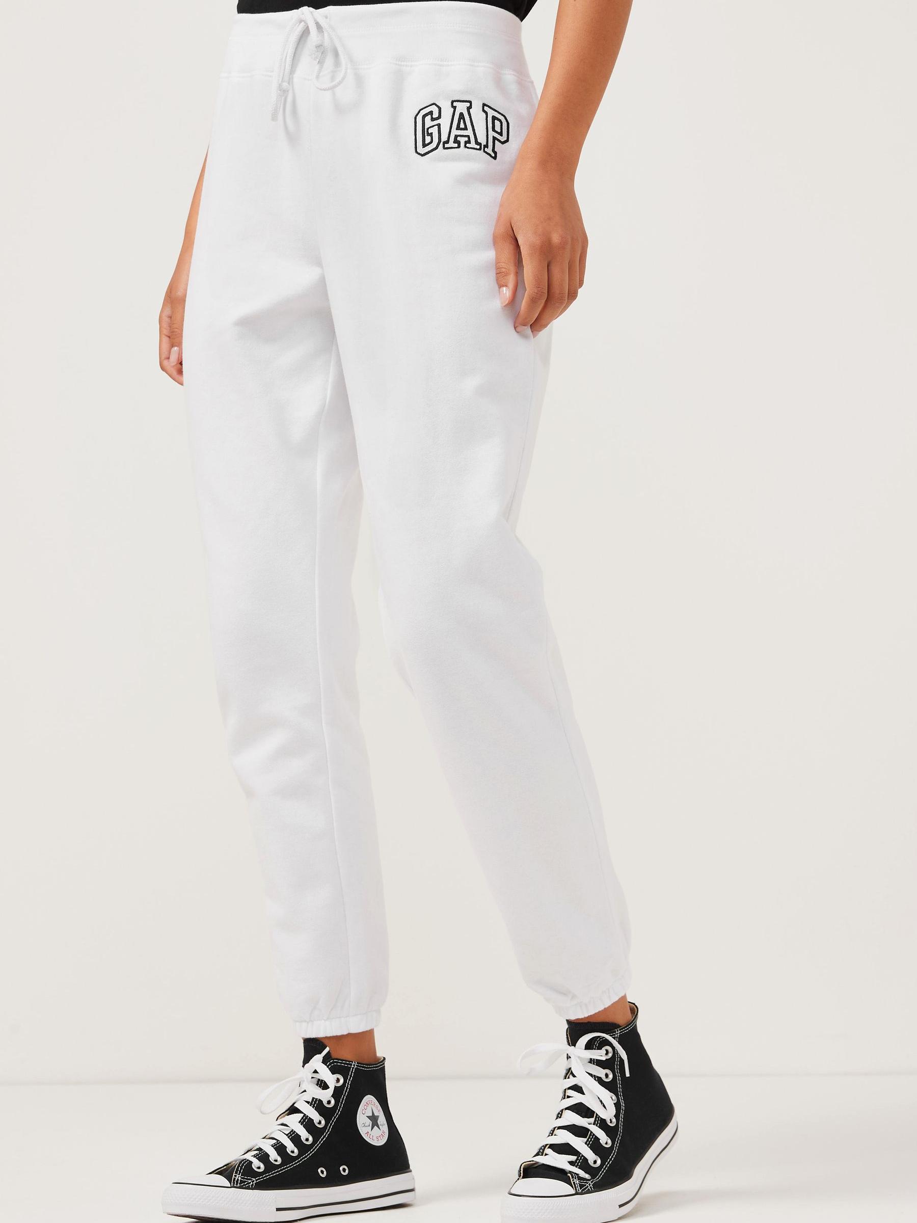 White Logo Slim Fleece Joggers - Image 1 of 4