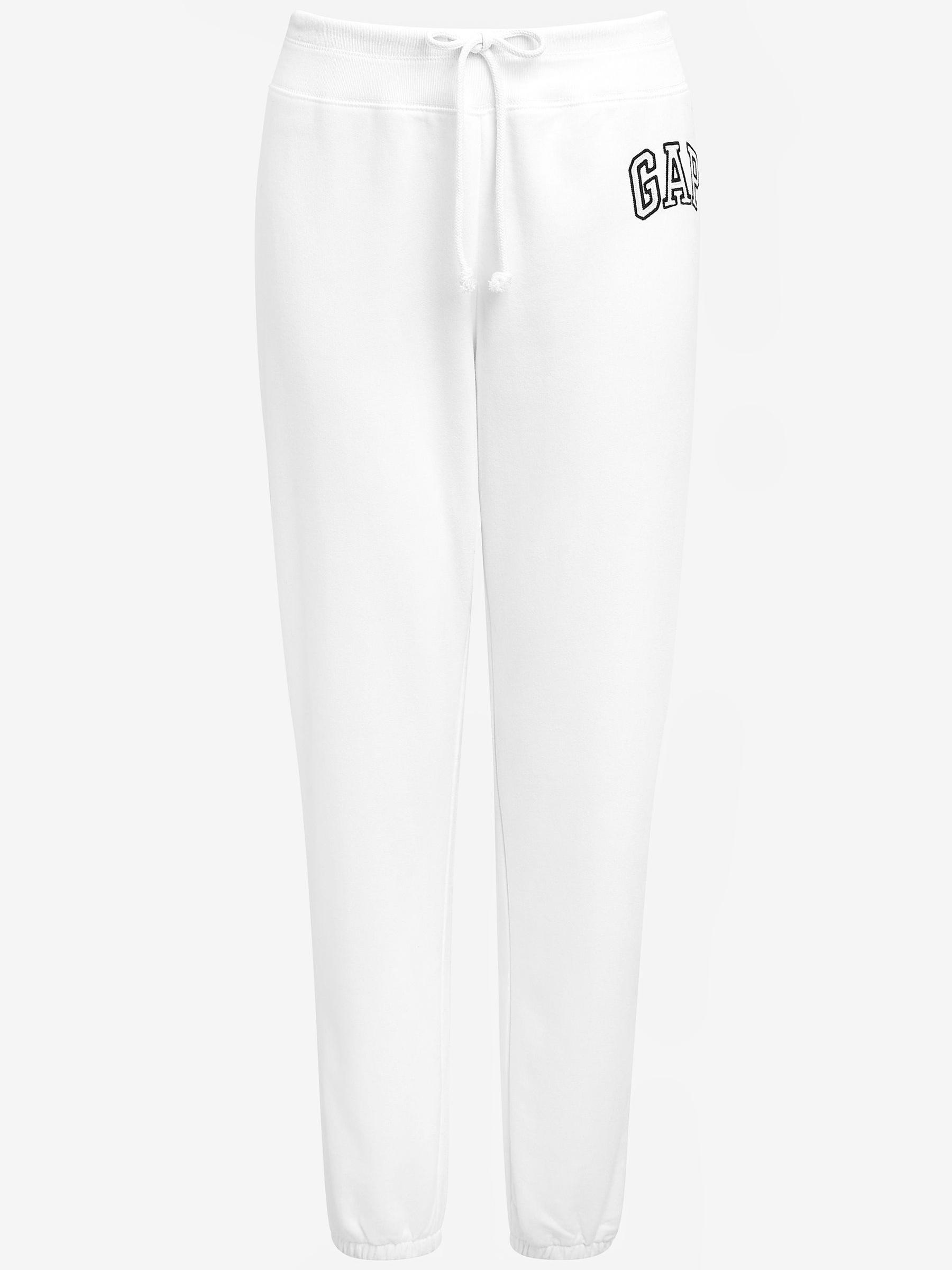 White Logo Slim Fleece Joggers - Image 4 of 4