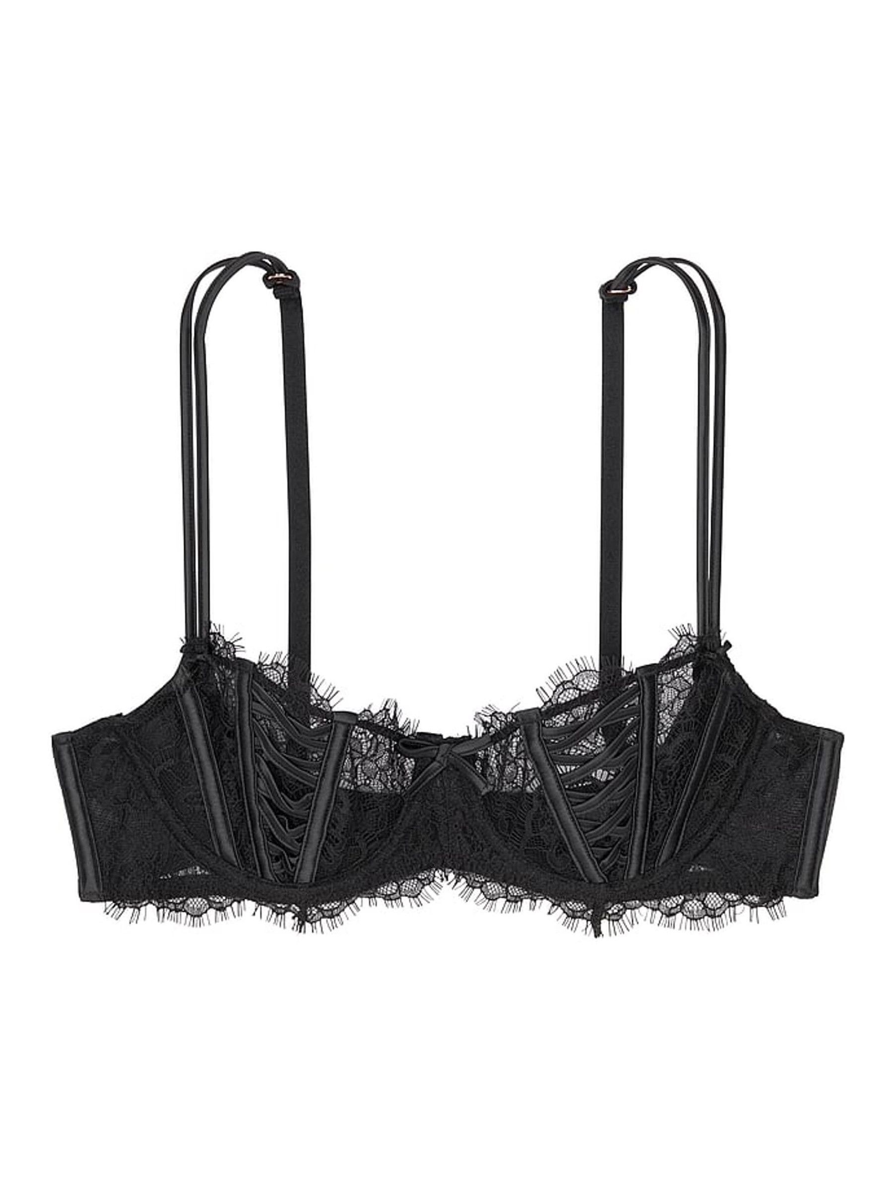 Black Lace Unlined Balcony Bra - Image 4 of 4