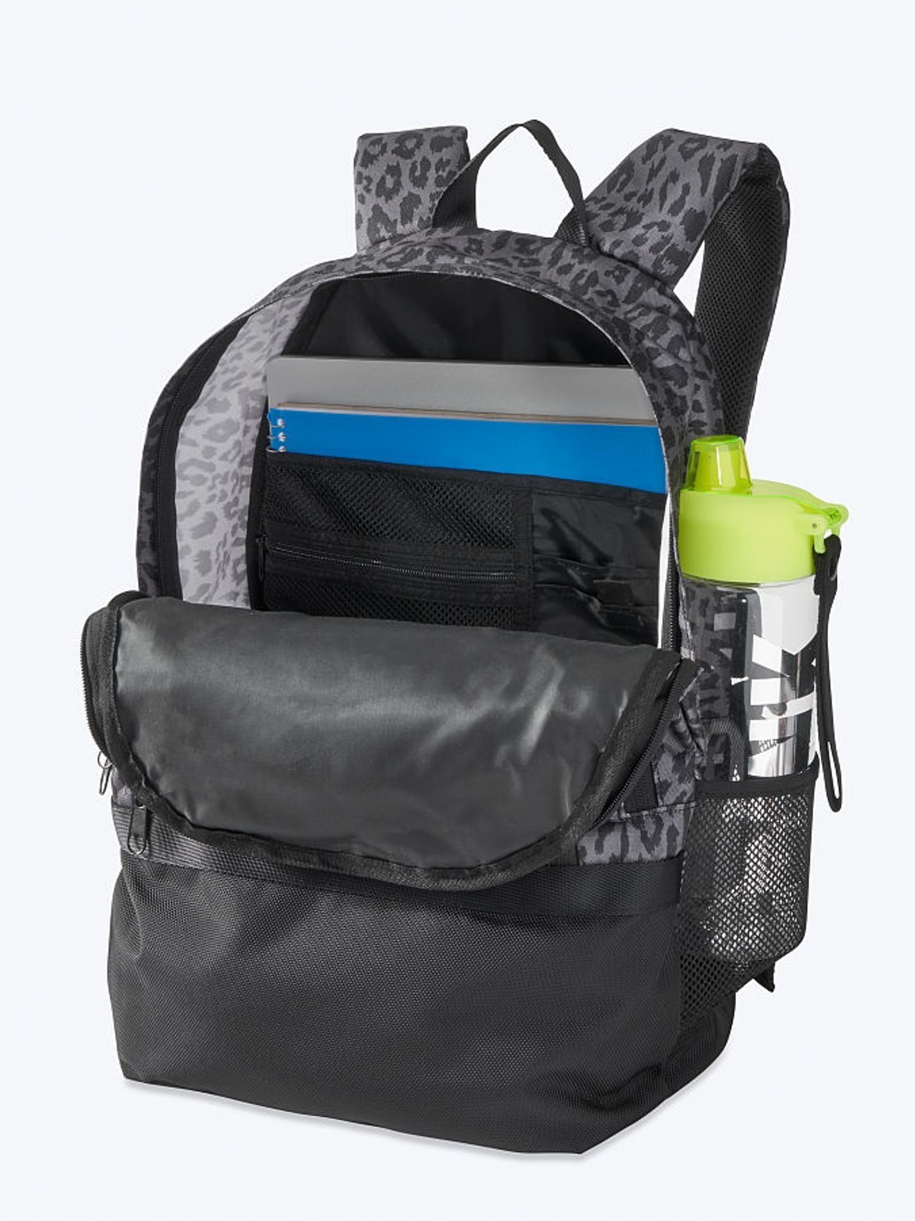 Stormy Grey Leo Print Collegiate Backpack - Image 2 of 4