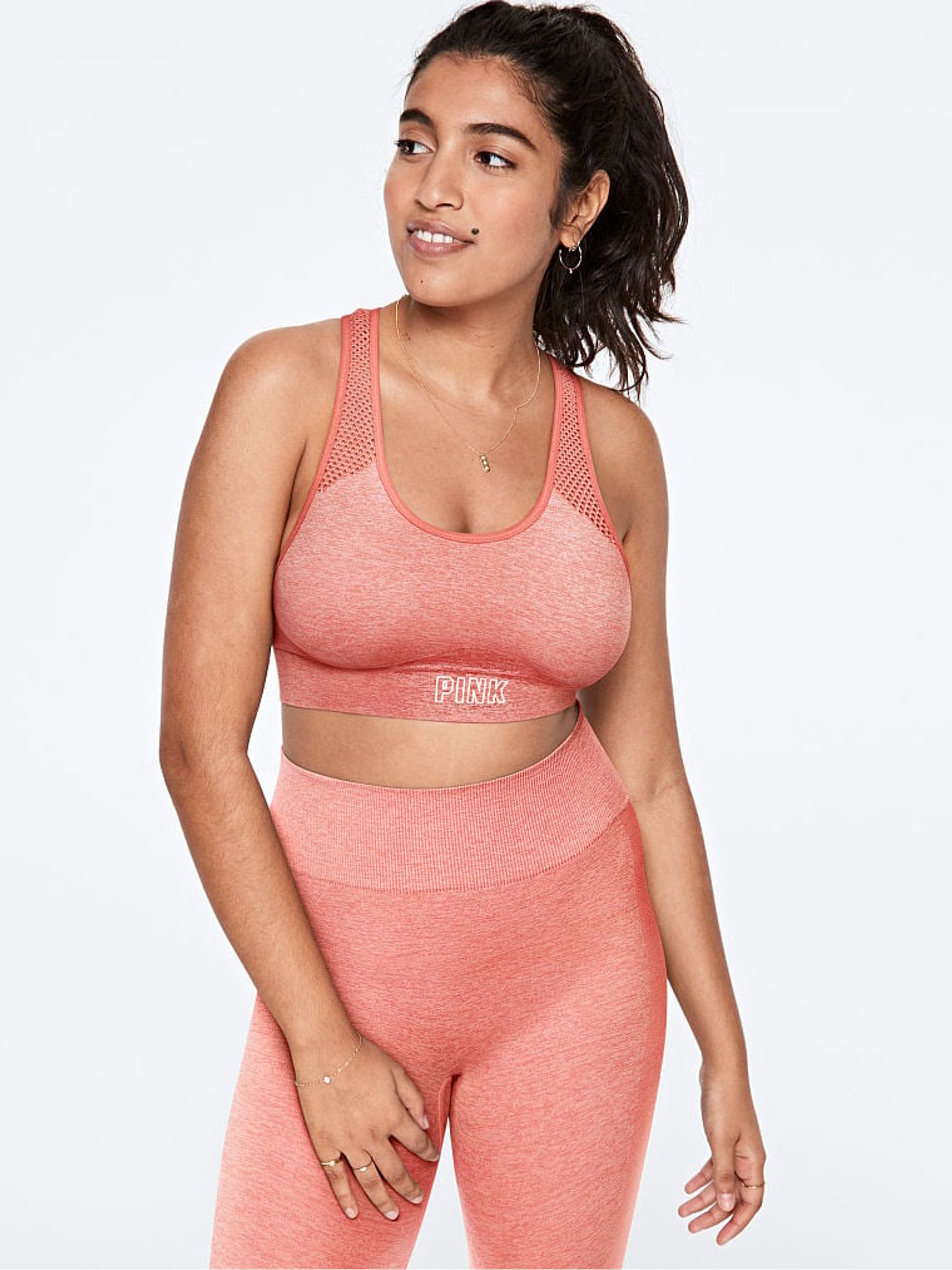 So Rosey Marl Seamless Lightly Lined Sports Bra - Image 1 of 2 So Rosey Marl Seamless Lightly Lined Sports Bra - Image 1 of 2